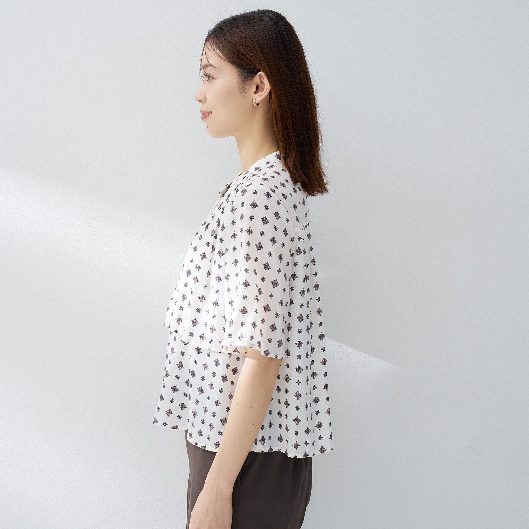 UNTITLED「コモンプリントブラウス」|シャツ・ブラウス|