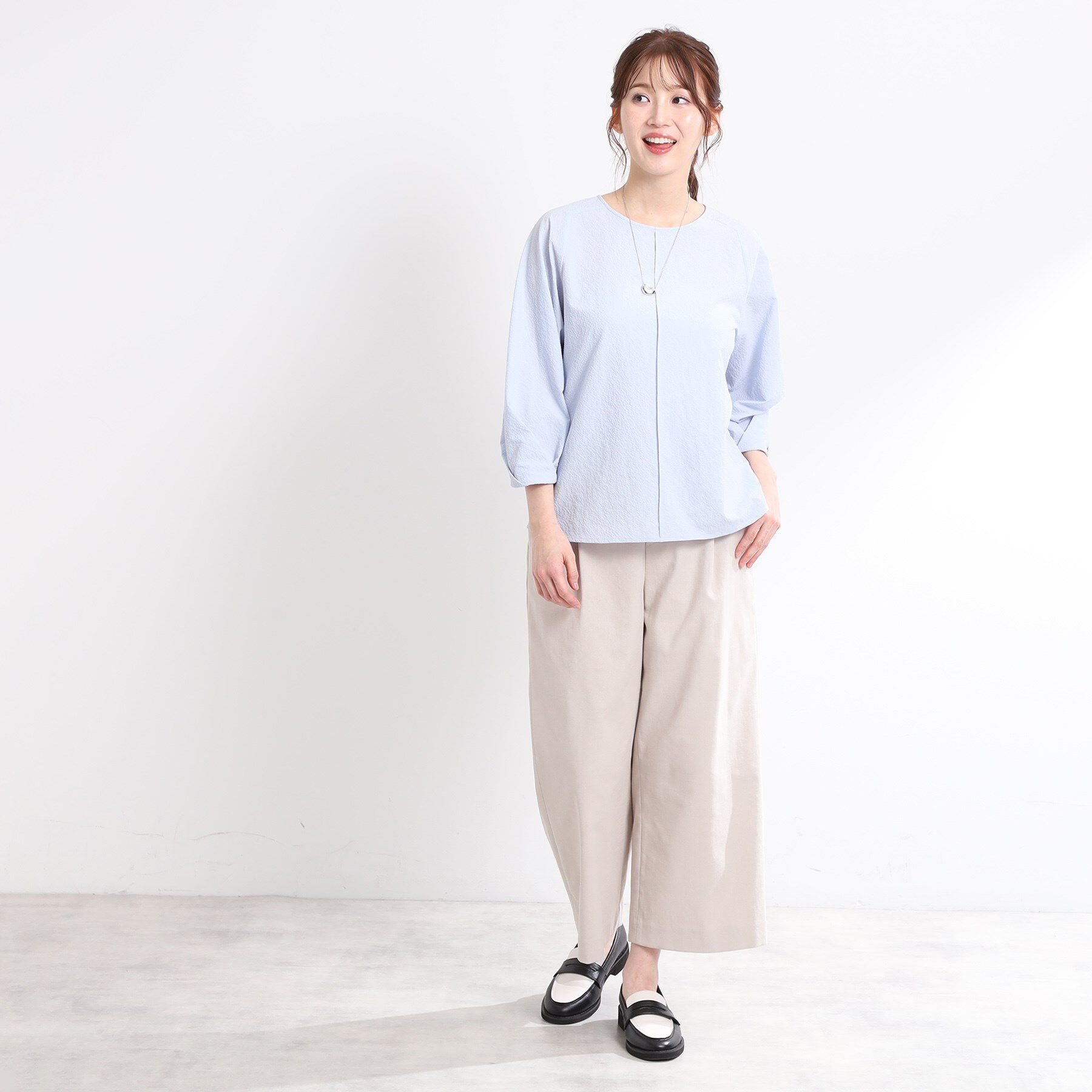 Reflect「【夏SALE／E‐QUALITY／手洗い可】デザインスリーブブラウス」|シャツ・ブラウス|