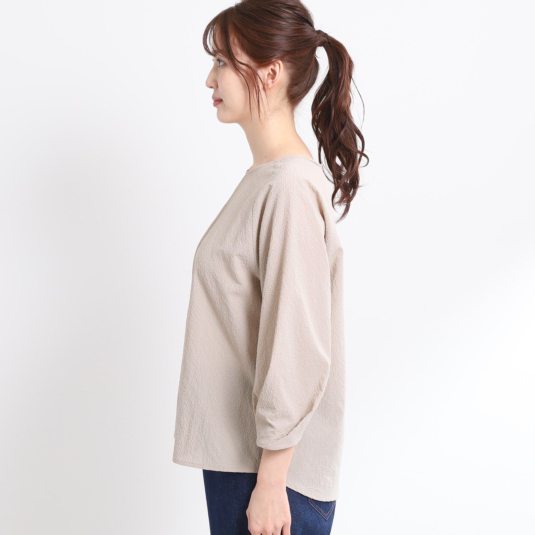 Reflect「【夏SALE／E‐QUALITY／手洗い可】デザインスリーブブラウス」|シャツ・ブラウス|