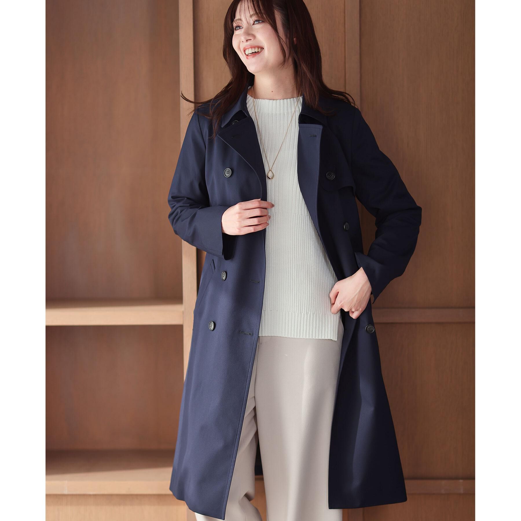 Reflect「【通勤／ライナー取り外し可】中綿ライナー付トレンチコート」|トレンチコート|