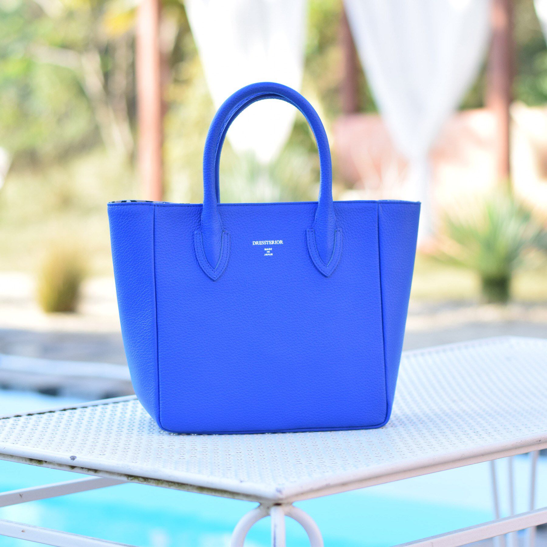 DRESSTERIOR「【otonaMUSE5月号掲載/日本製】シュリンクレザーミニトート」|トートバッグ|ブルー(092)