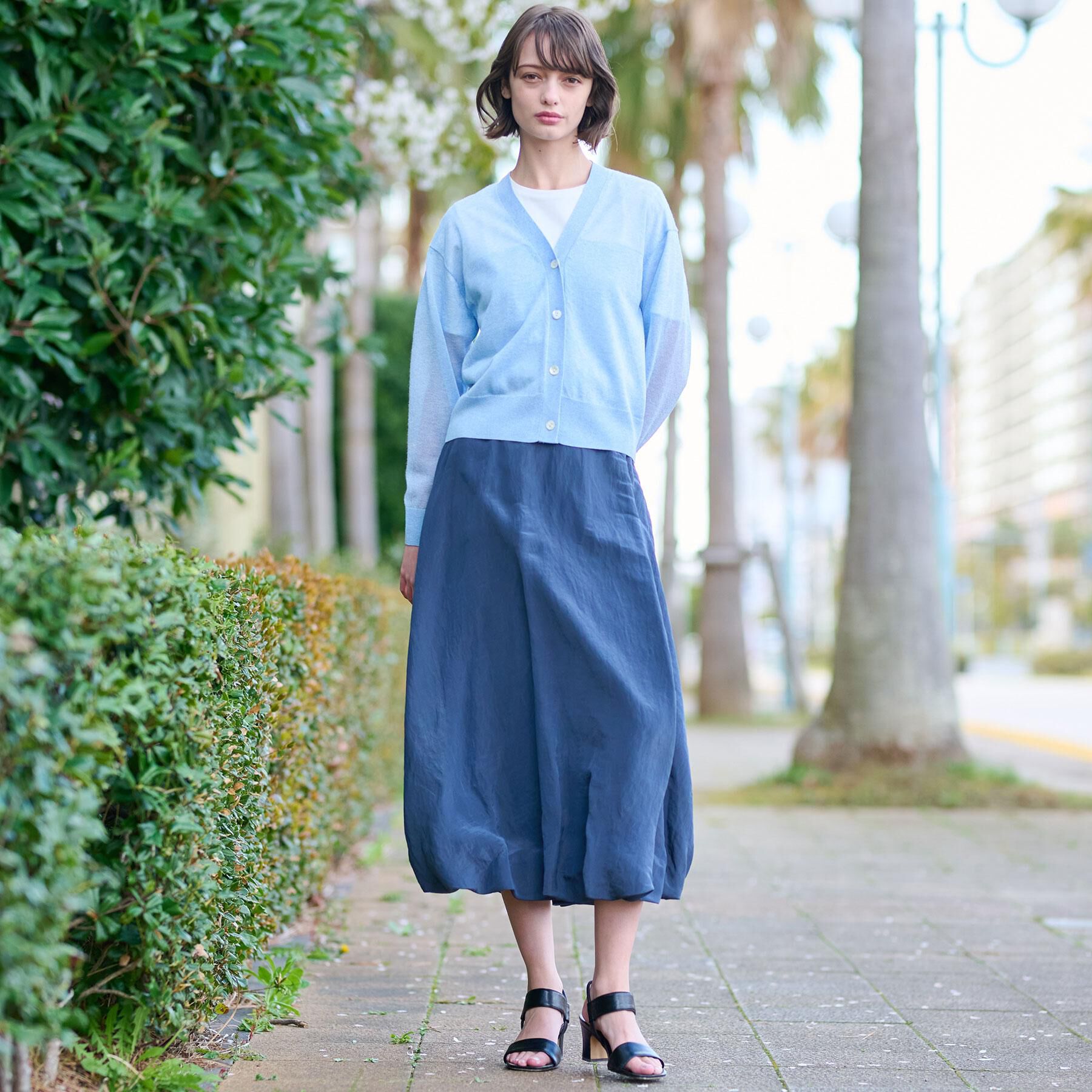 DRESSTERIOR「【洗える/ショート丈】シアーコンビカーディガン」|カーディガン|