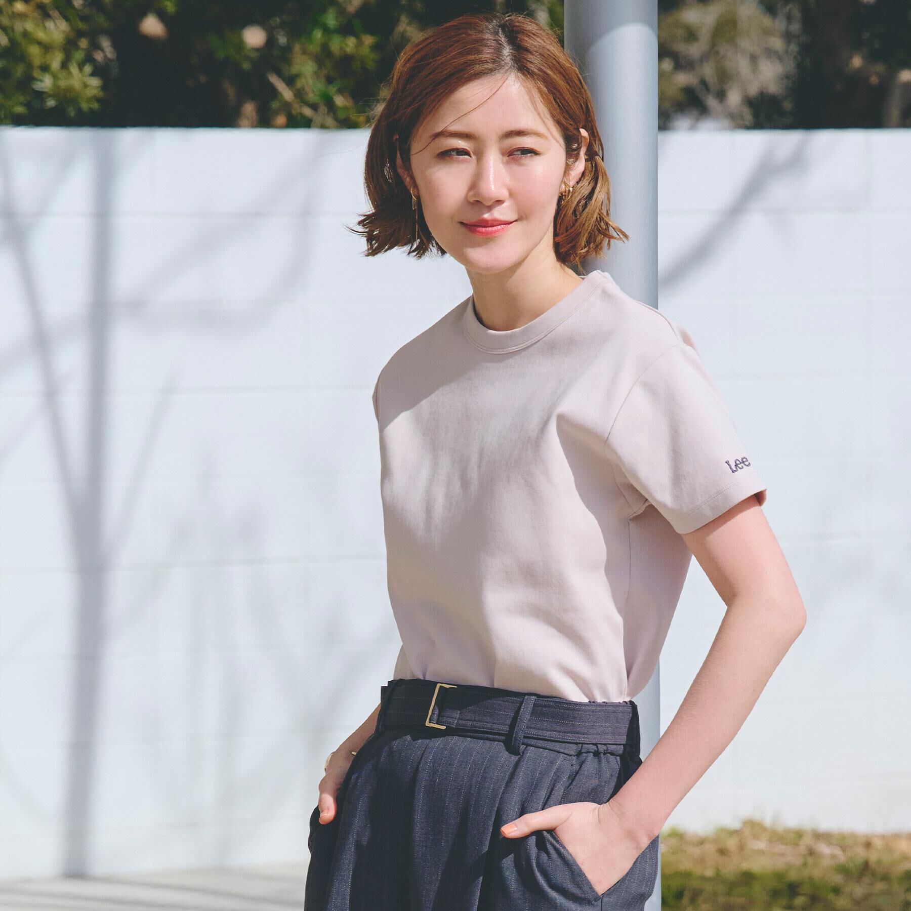 grove「【Lee&times;grove別注】COMPACT FIT TEE」|Tシャツ・カットソー|ライトピンク(070