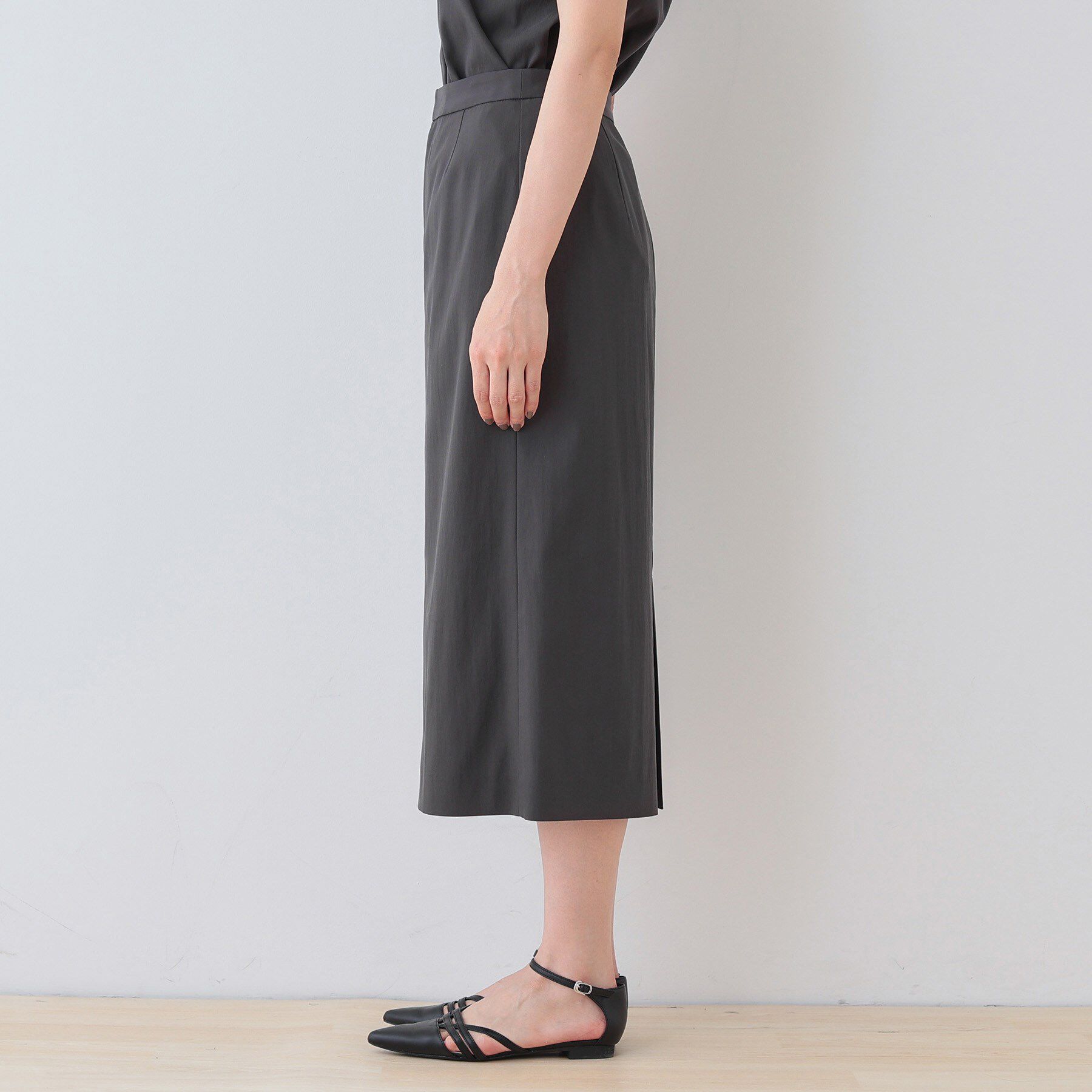 INDIVI「【洗える／SETUP可能／UVケア】ストレートラインスカート」|スカート|