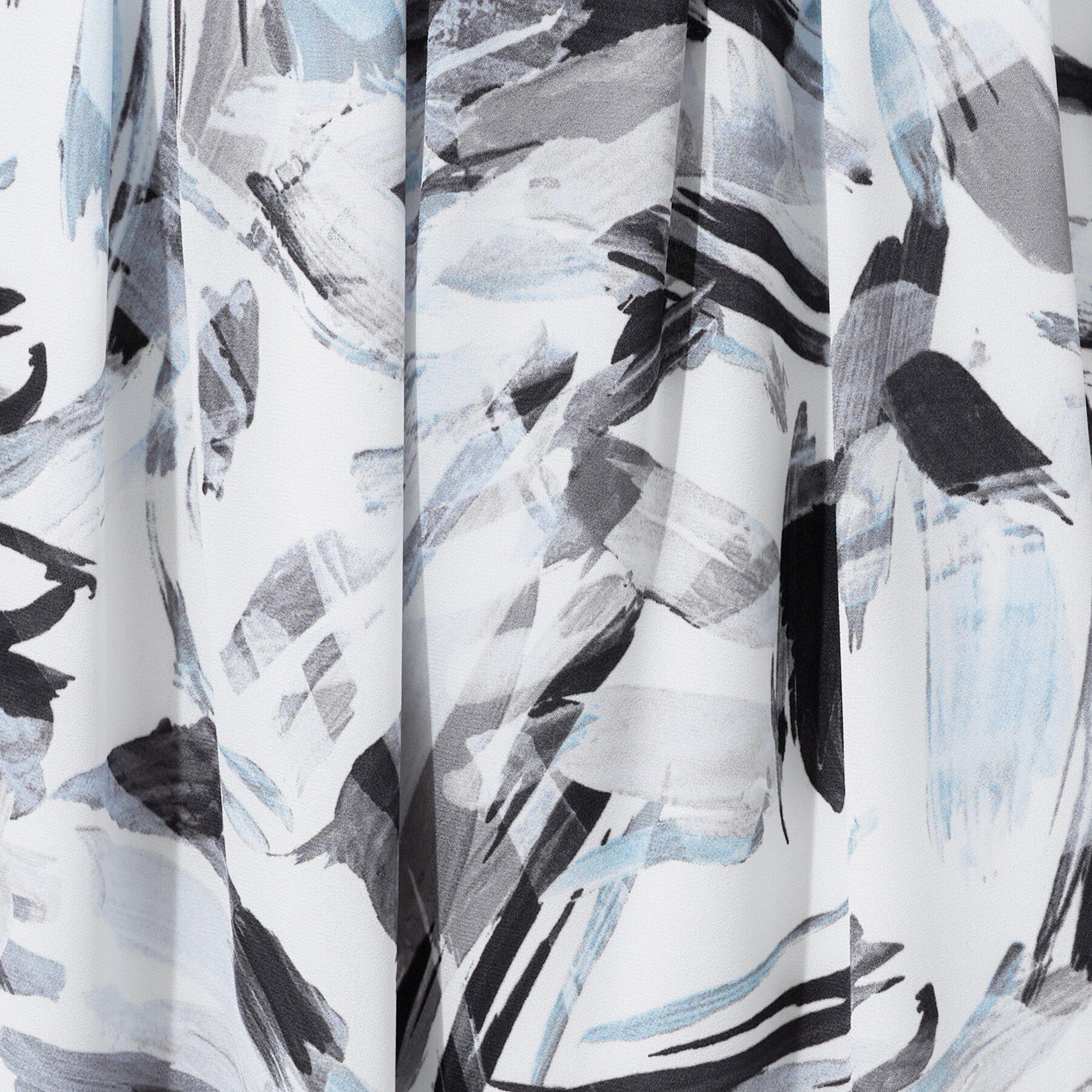 INDIVI「【洗える】リーフ柄タックフレアスカート」|スカート|