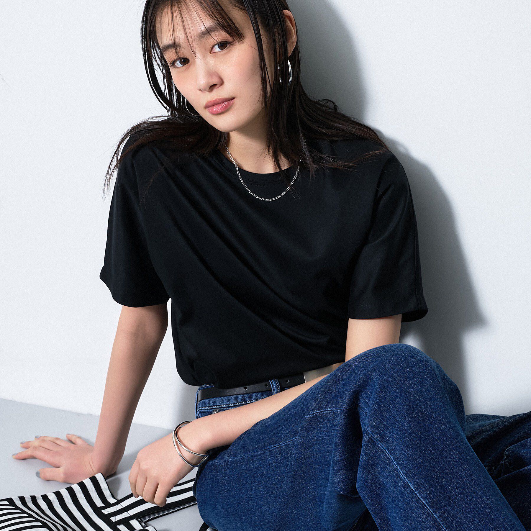 INDIVI「【汗ジミ防止／褒められTシャツ】上品カジュアル！ドルマンTシャツ」|Tシャツ・カットソー|