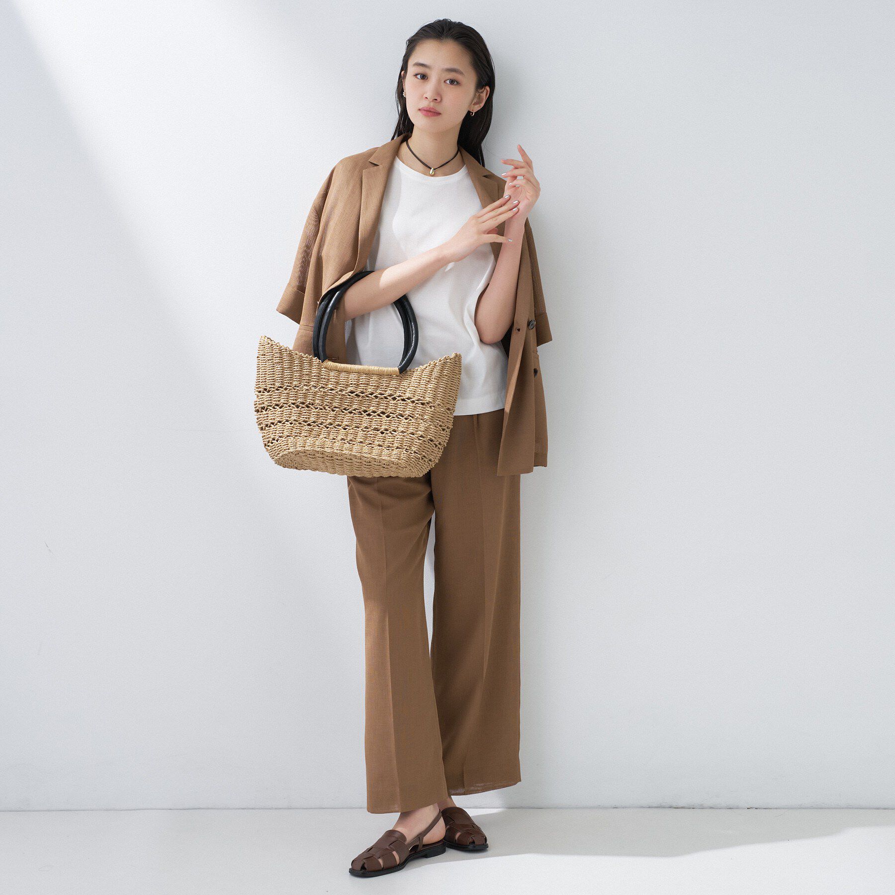 INDIVI「【汗ジミ防止／褒められTシャツ】上品カジュアル！ドルマンTシャツ」|Tシャツ・カットソー|