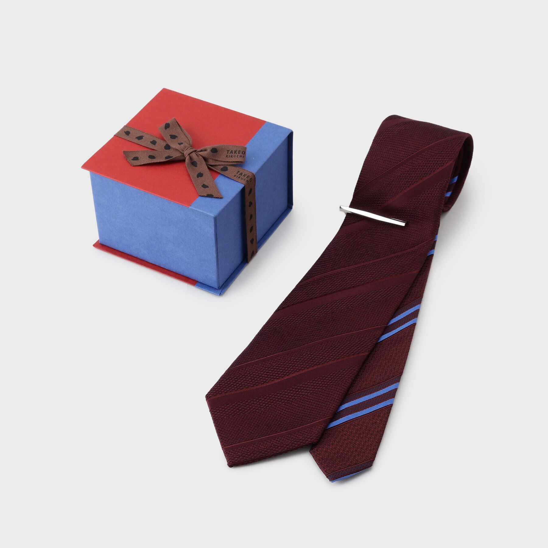 TAKEO KIKUCHI「【カラーBOXセット】ネクタイ＆タイバーセット」|ネクタイ・蝶ネクタイ|