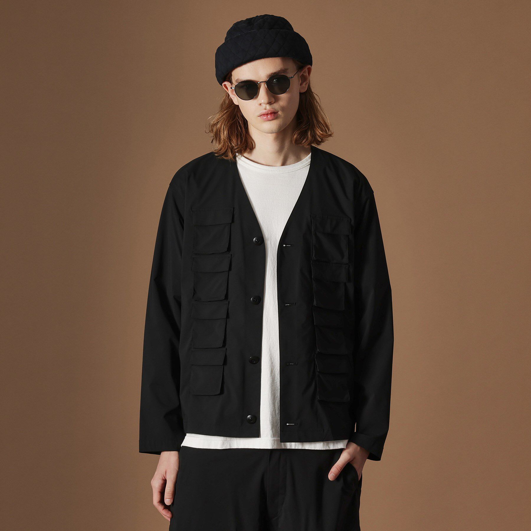 40CARATS&525「エリナシカバーオール」|ブルゾン・スタジャン|ブラック(019)