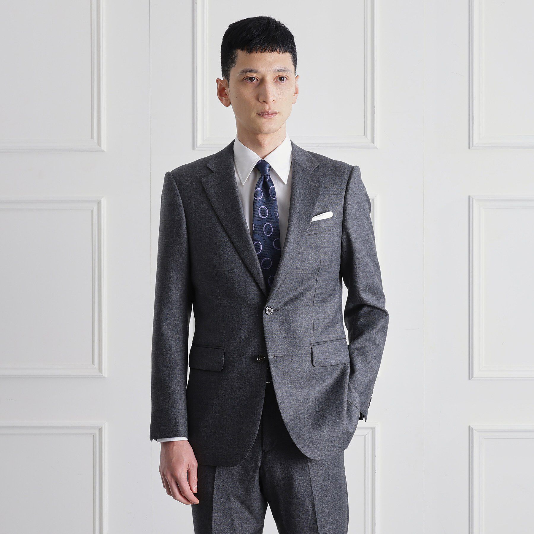 TAKEO KIKUCHI「【縁起の良いネクタイ】PNJ 巴（ともえ）紋ジオメトリックネクタイ」|ネクタイ・蝶ネクタイ|