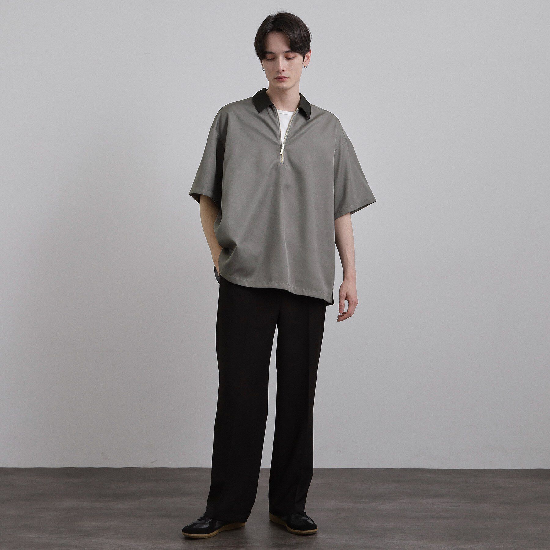 tk.TAKEO KIKUCHI「配色ハーフジップシャツ」|シャツ・ブラウス|