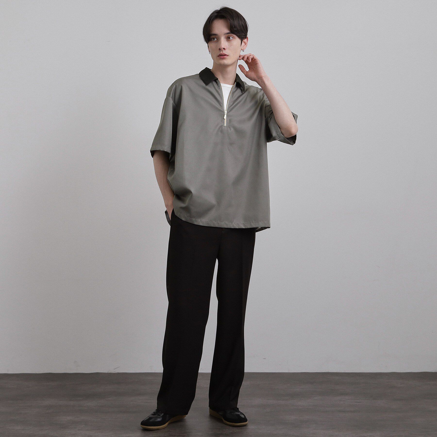 tk.TAKEO KIKUCHI「配色ハーフジップシャツ」|シャツ・ブラウス|