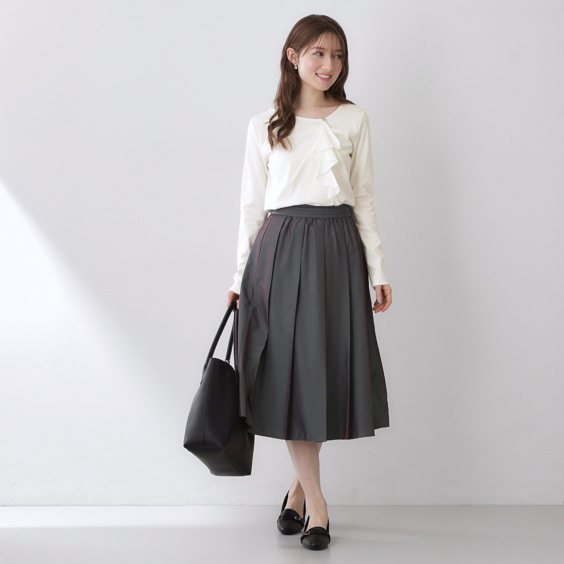 index「アシメラッフルフリルトップス【洗濯機OK】」|Tシャツ・カットソー|