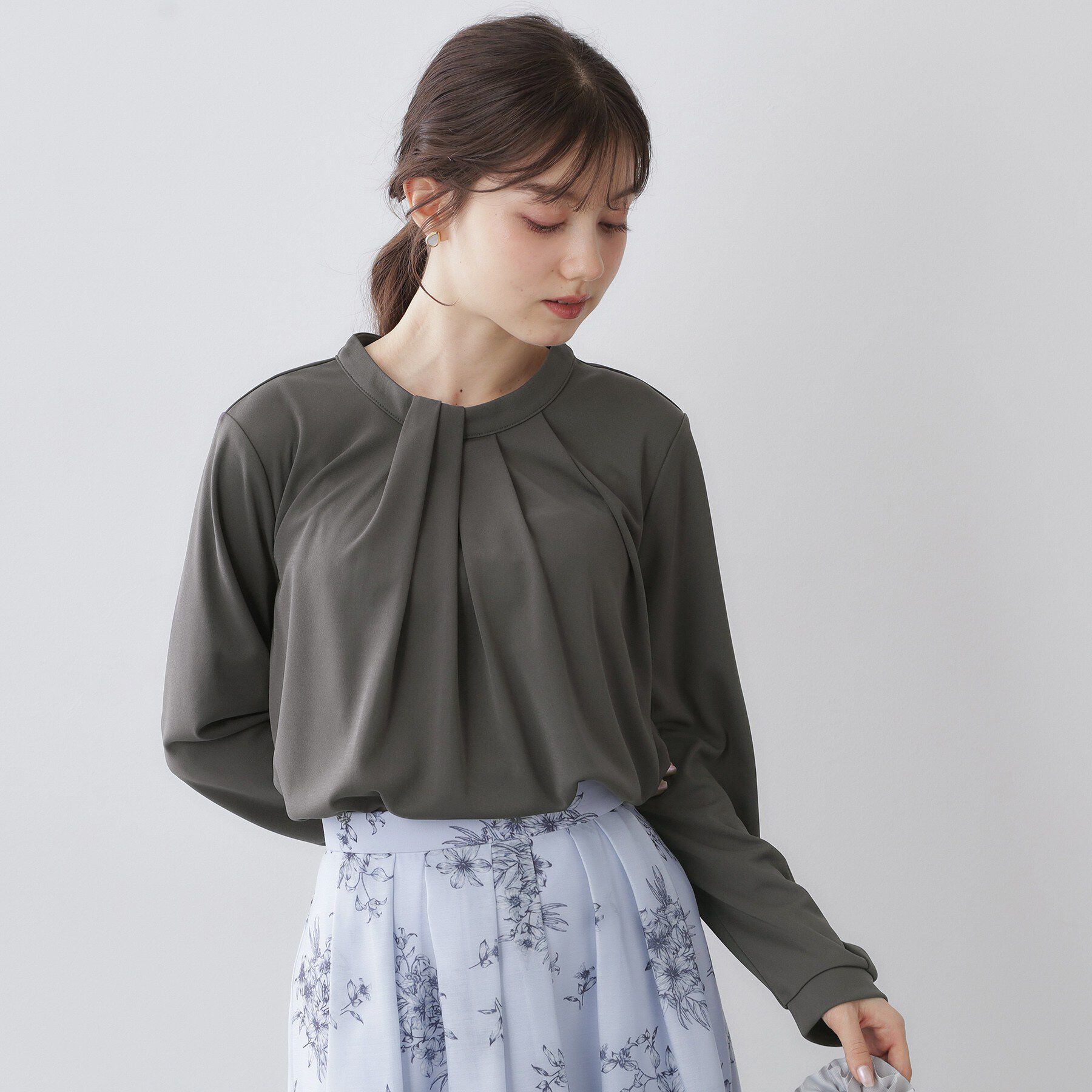 index「ランダムタックトップス【洗濯機OK/吸水速乾/接触冷感/UVケア】《5col》」|Tシャツ・カットソー|