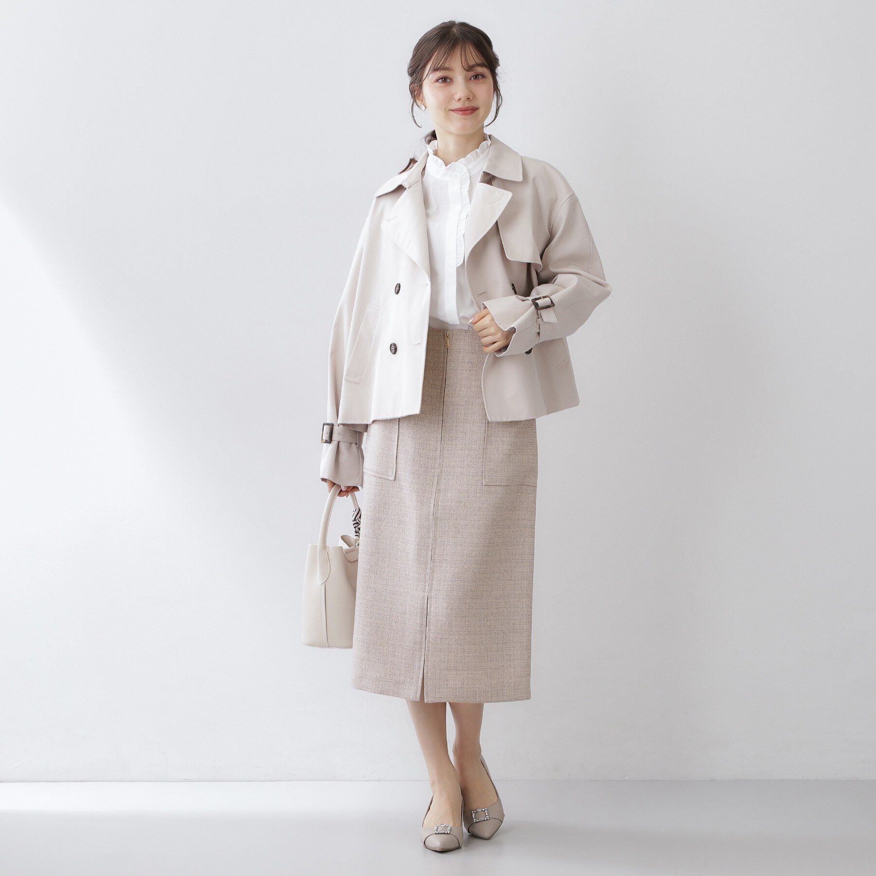 index「フロントジップタイトスカート【洗濯機OK/イージーアイロン】」|スカート|