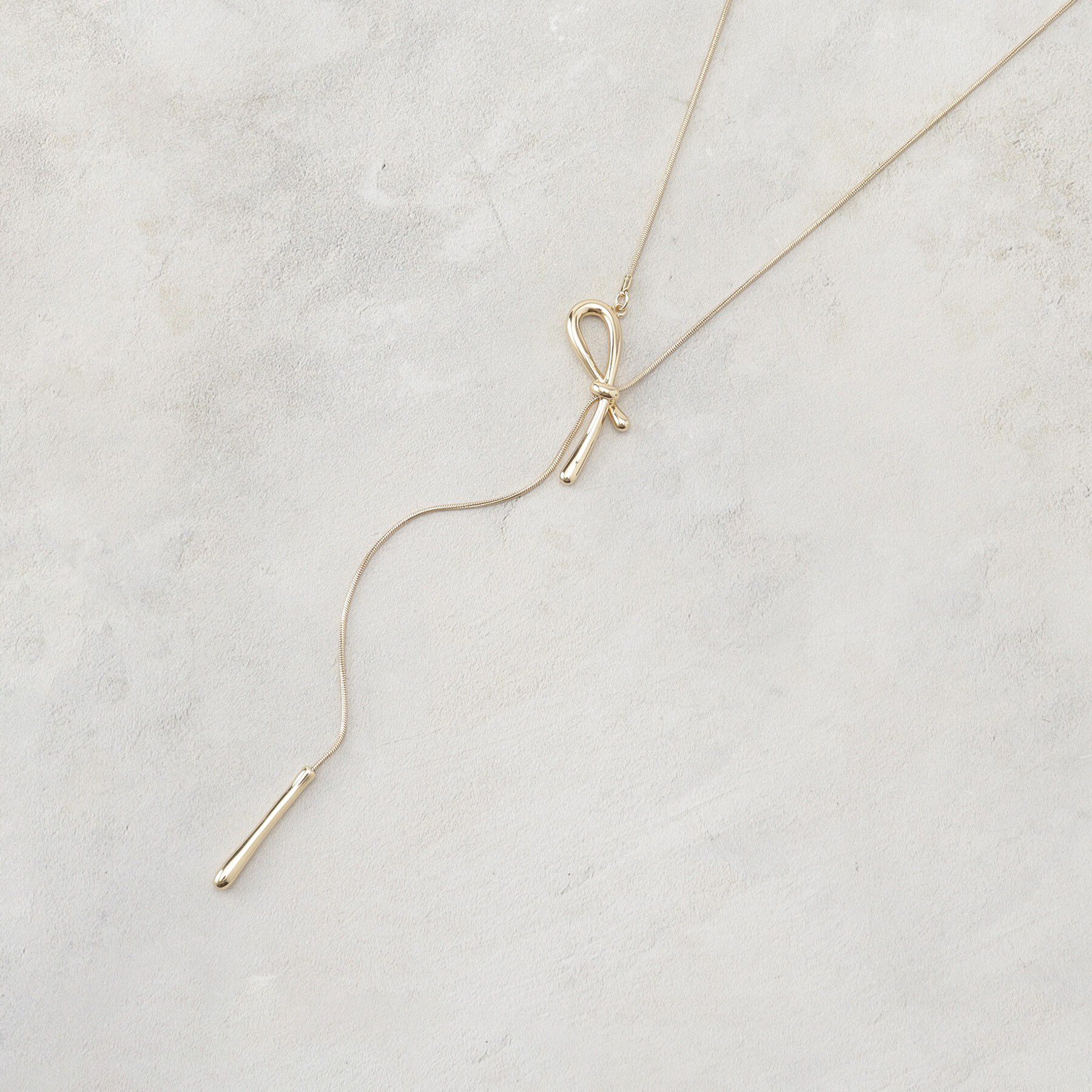 OPAQUE.CLIP「ニュアンスリボン スライドネックレス」|ネックレス|