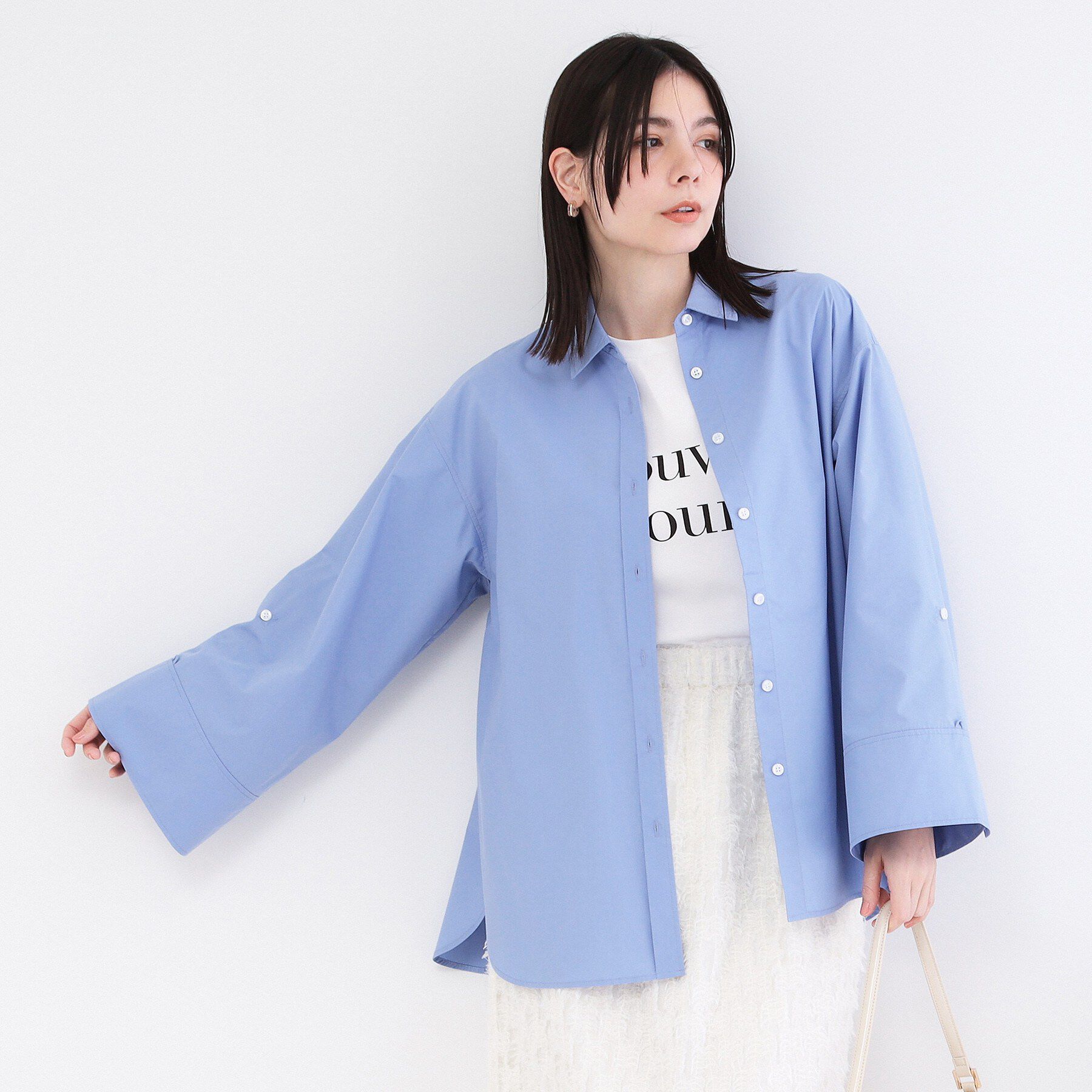 OPAQUE.CLIP「2WAY変形スリーブシャツ【洗濯機OK】」|シャツ・ブラウス|