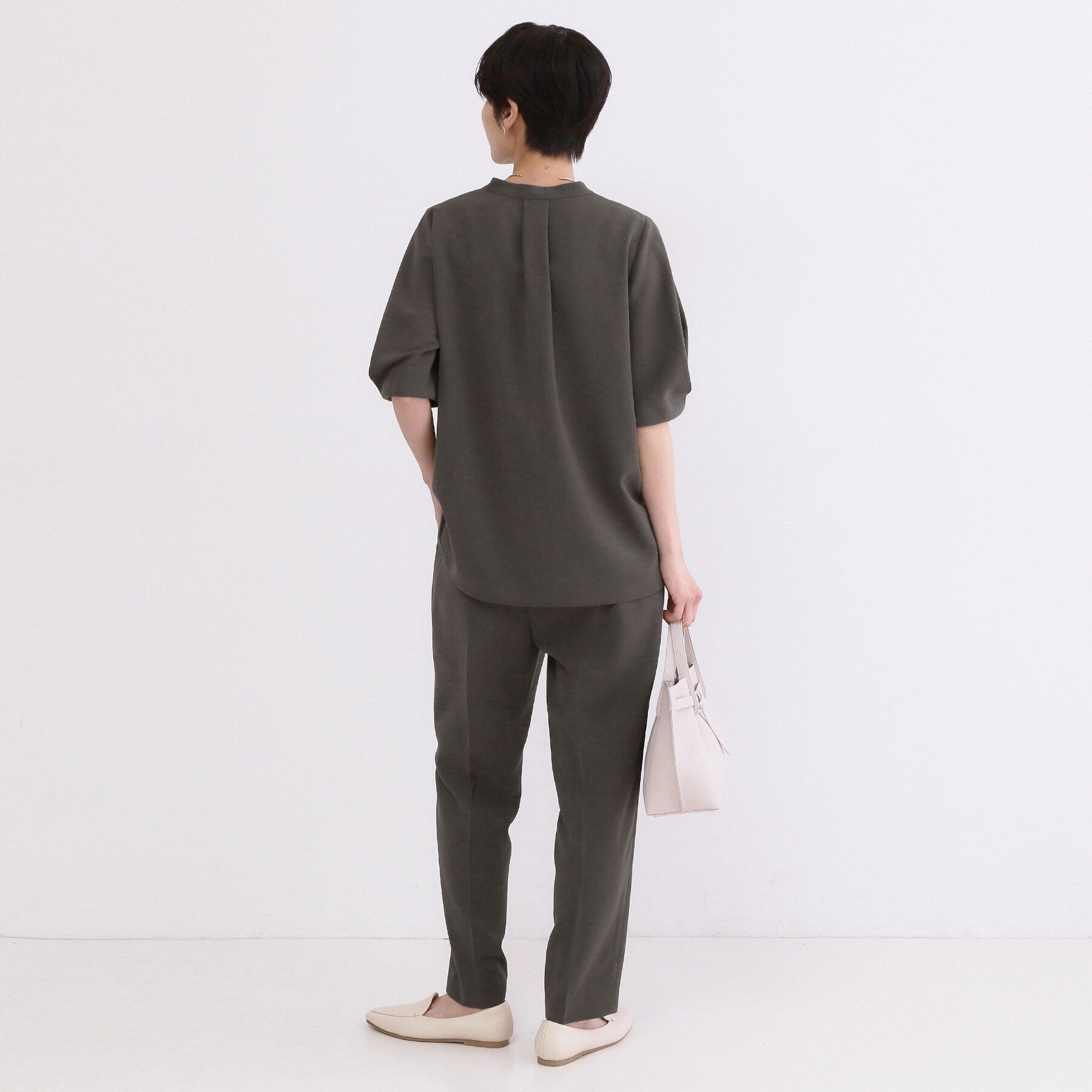 OPAQUE.CLIP「美脚ストレッチイージーテーパードパンツ／セットアップ対応可【洗濯機OK／防シワ加工】《SS～LL/5」|その他|