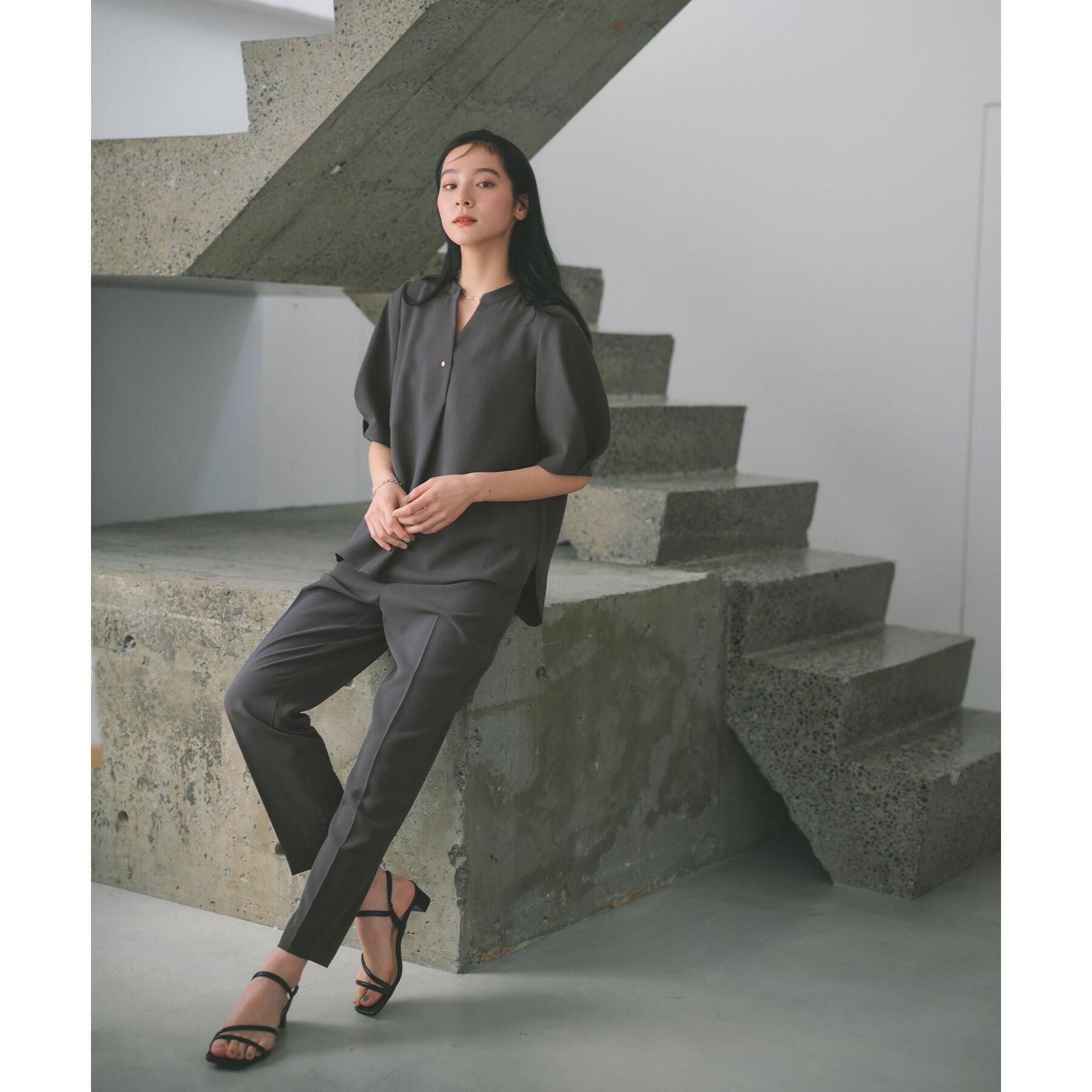 OPAQUE.CLIP「美脚ストレッチイージーテーパードパンツ／セットアップ対応可【洗濯機OK／防シワ加工】《SS～LL/5」|その他|