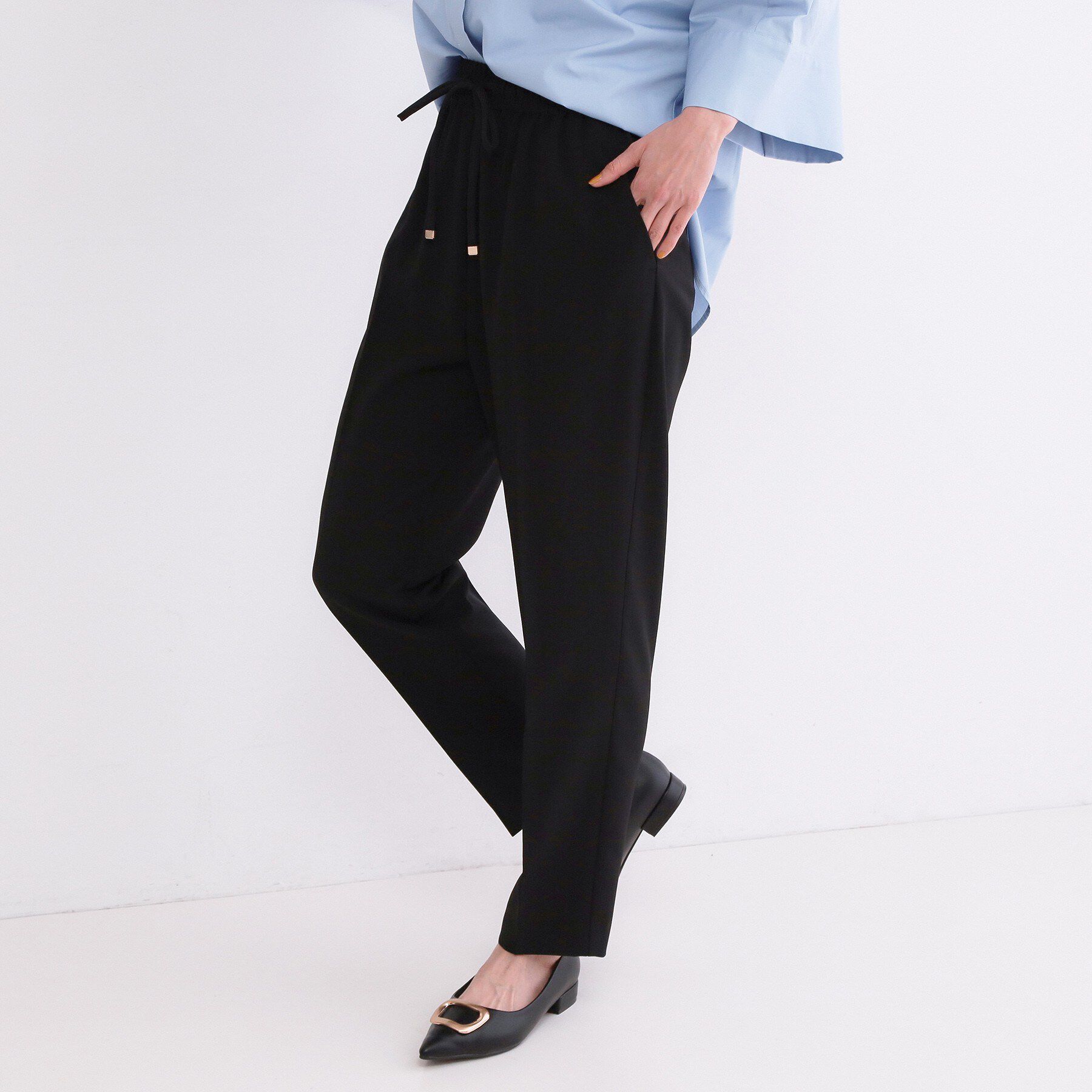 OPAQUE.CLIP「美脚ストレッチイージーテーパードパンツ／セットアップ対応可【洗濯機OK／防シワ加工】《SS～LL/5」|その他|