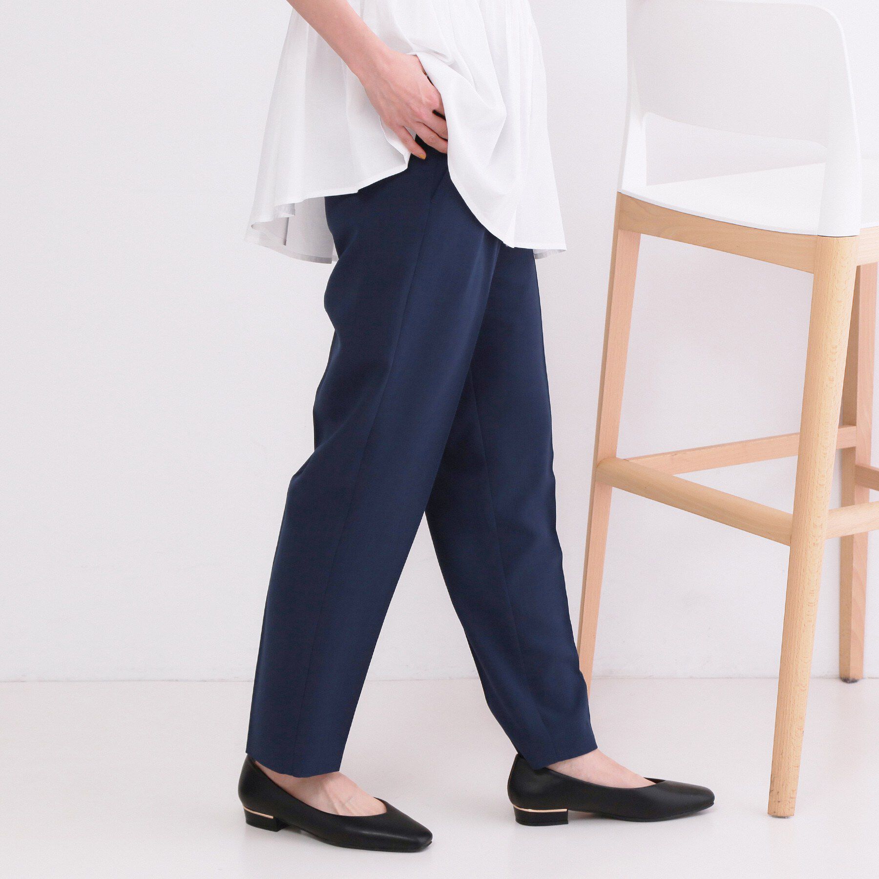 OPAQUE.CLIP「美脚ストレッチイージーテーパードパンツ／セットアップ対応可【洗濯機OK／防シワ加工】《SS～LL/5」|その他|