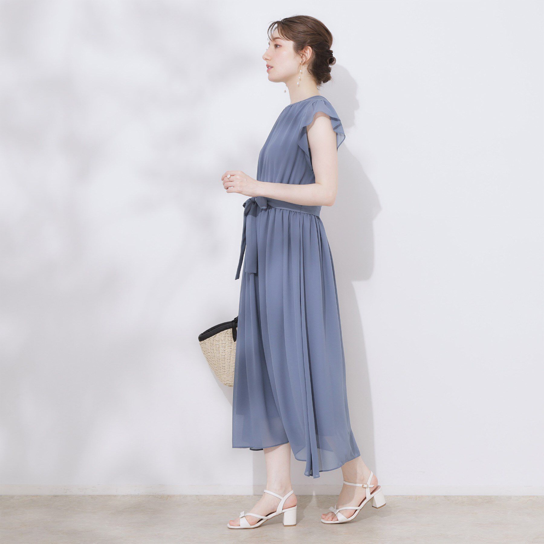 Couture broach「【一枚で着映える・楽ちん・ドライタッチ】フリルスリーブワンピース」|ワンピース|