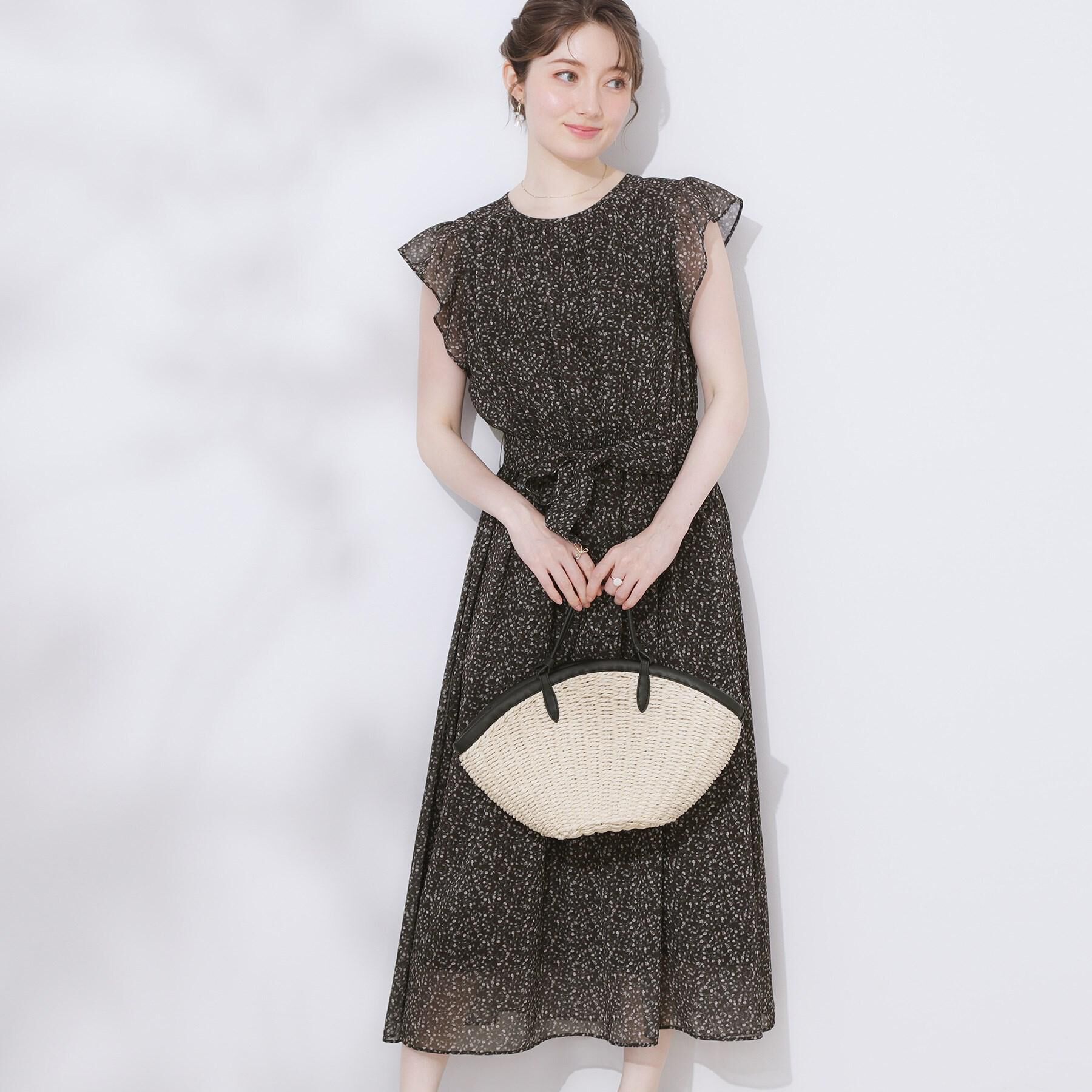 Couture broach「【一枚で着映える・楽ちん・ドライタッチ】フリルスリーブワンピース」|ワンピース|