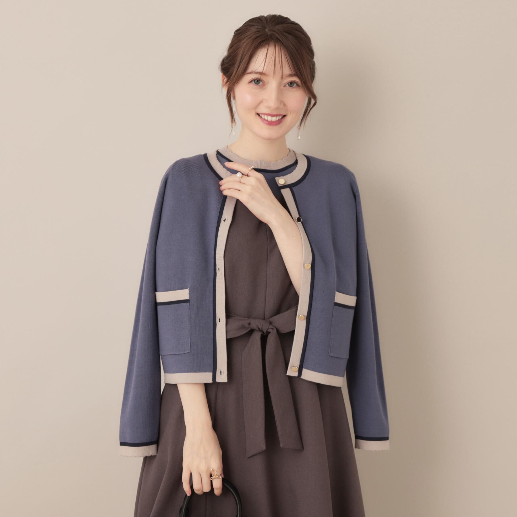 Couture broach「【帯電防止・通勤】ハートネック フレアージャンスカ」|ワンピース|