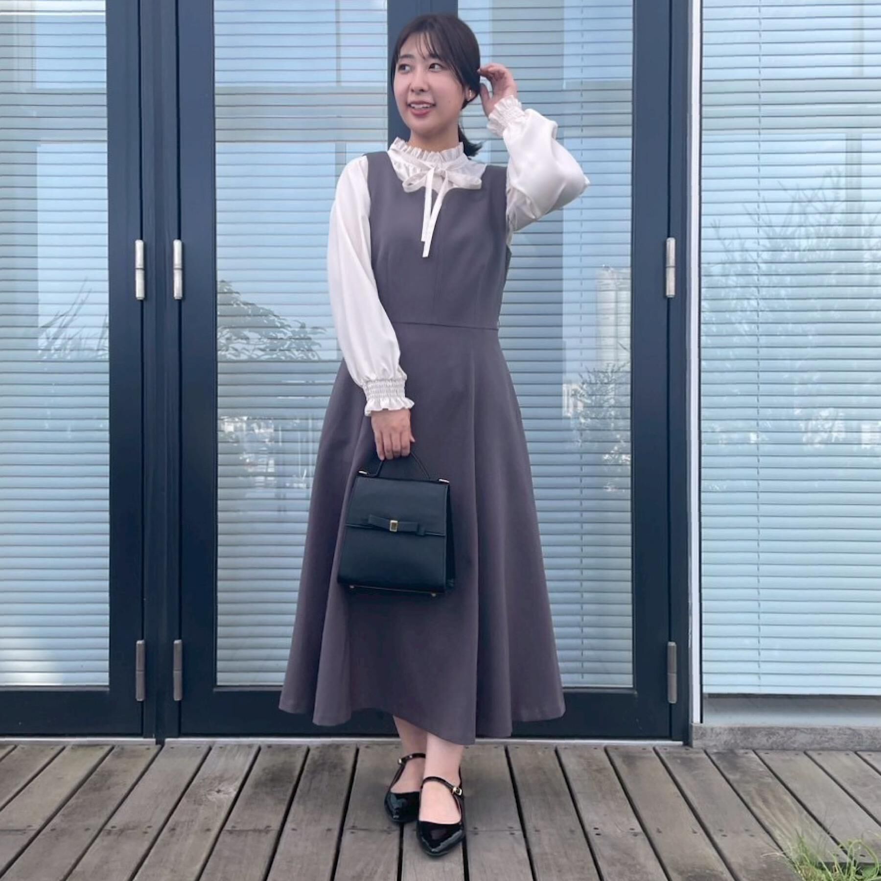 Couture broach「【帯電防止・通勤】ハートネック フレアージャンスカ」|ワンピース|