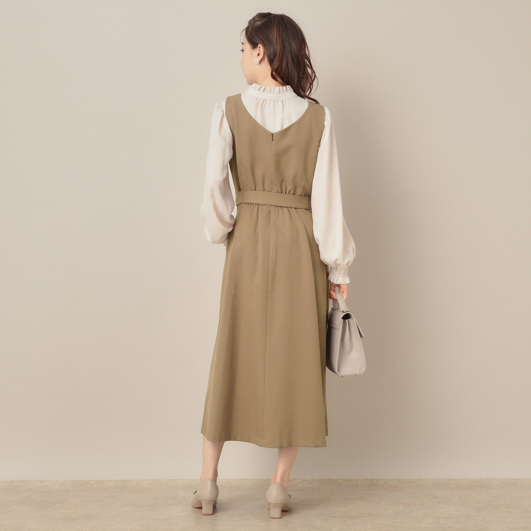 Couture broach「【帯電防止・通勤】ハートネック フレアージャンスカ」|ワンピース|