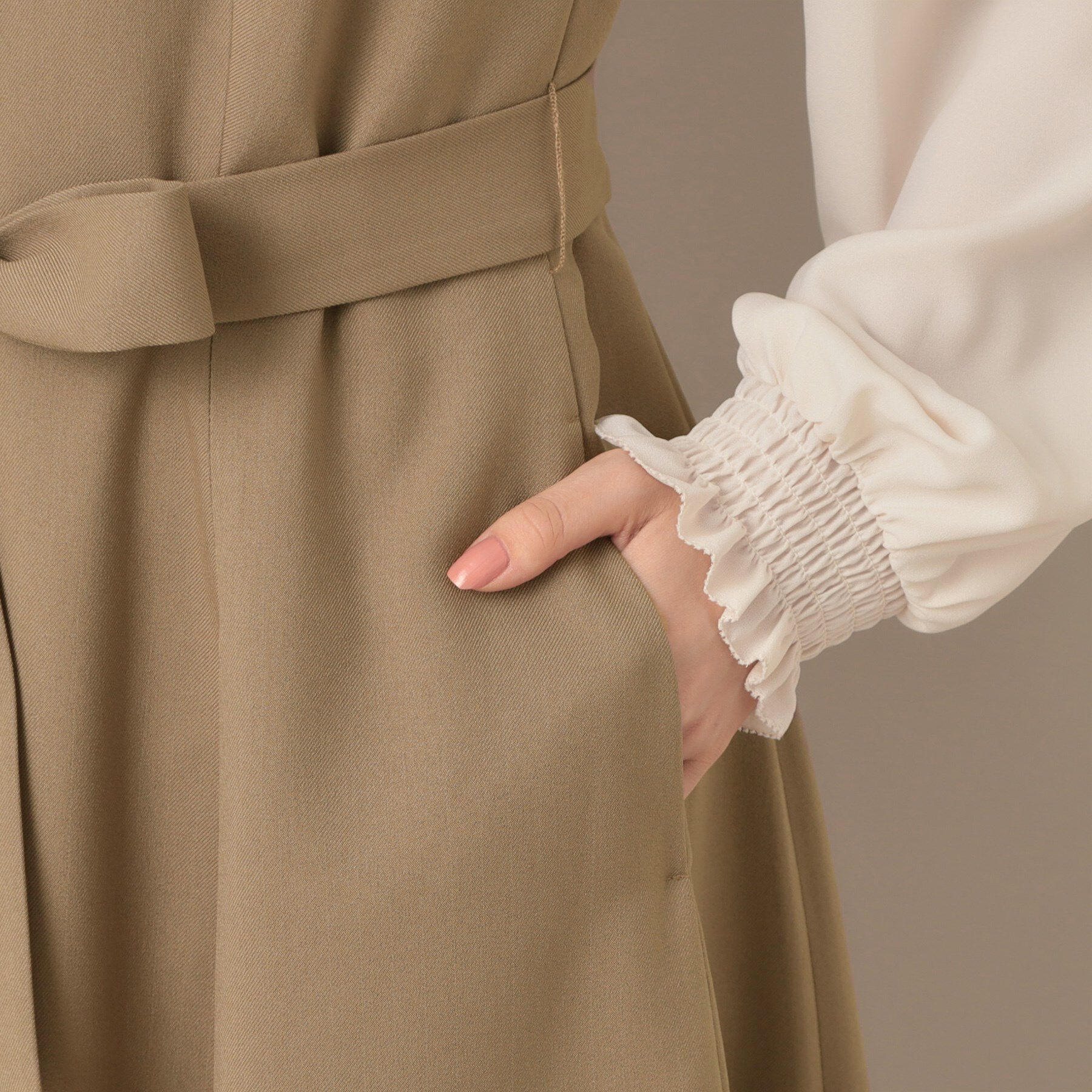 Couture broach「【帯電防止・通勤】ハートネック フレアージャンスカ」|ワンピース|