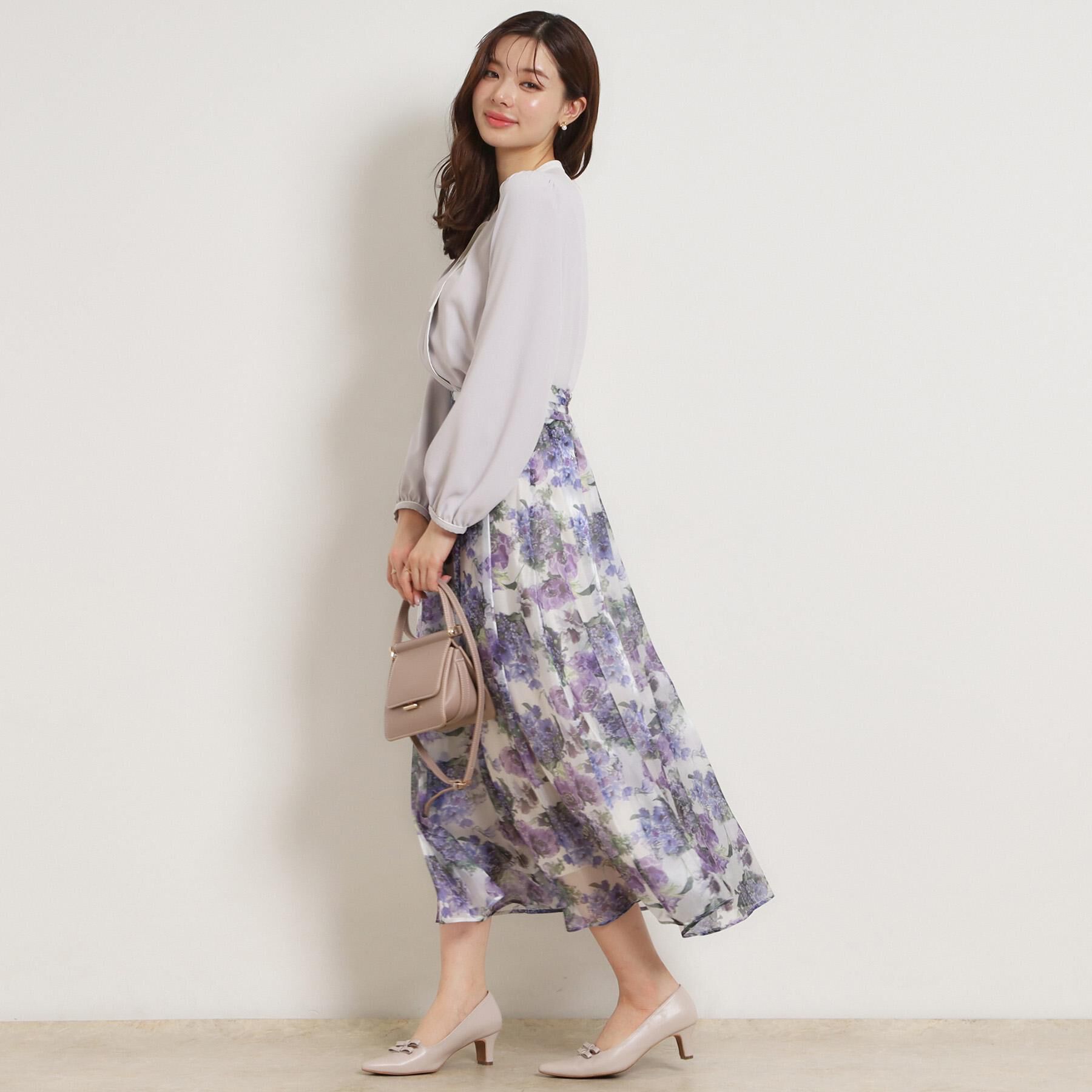 Couture broach「【洗える・ハレの日・通勤】配色 細リボンタイ ブラウス」|シャツ・ブラウス|