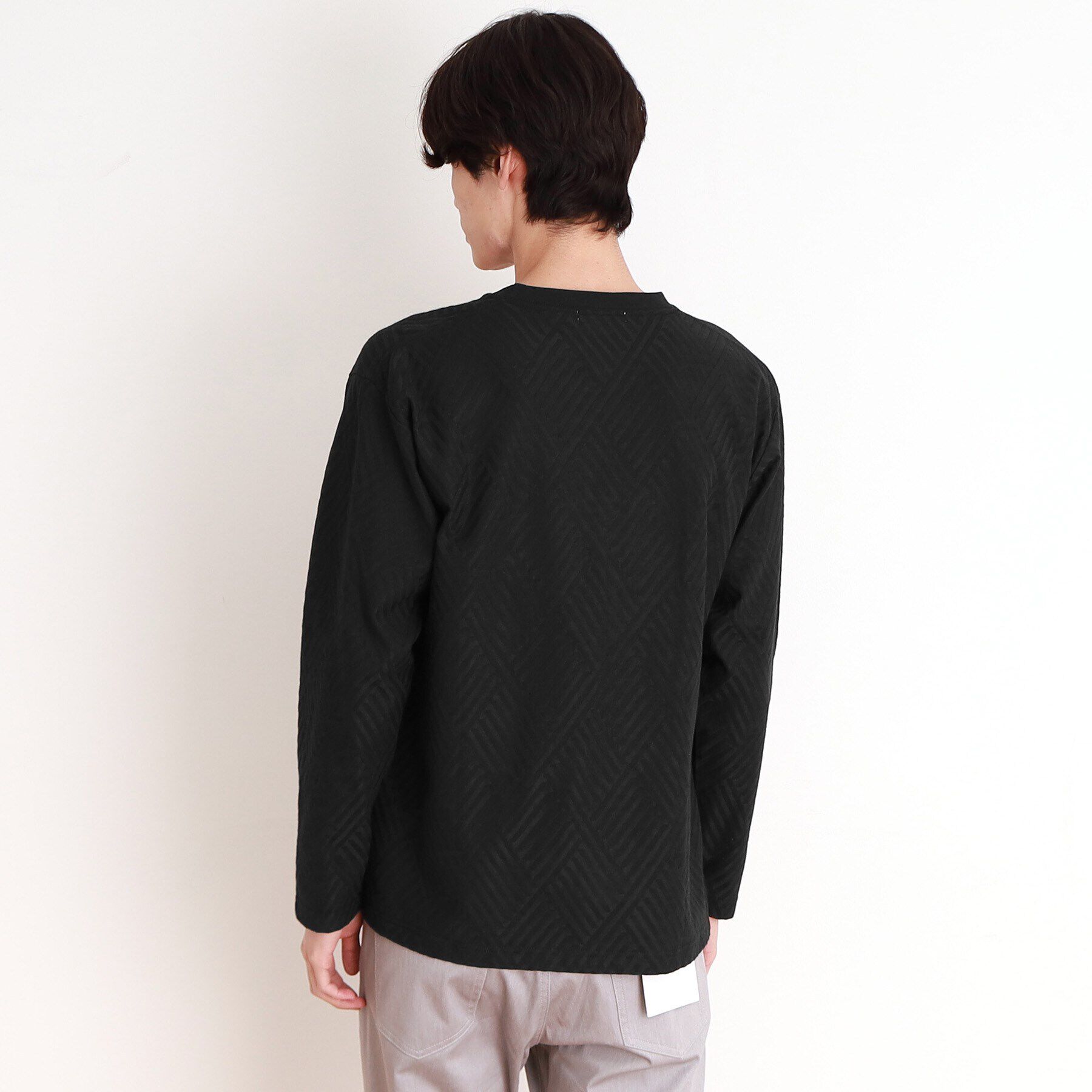 THE SHOP TK「リンクスジャカード長袖Tシャツ ON／OFF兼用」|Tシャツ・カットソー|