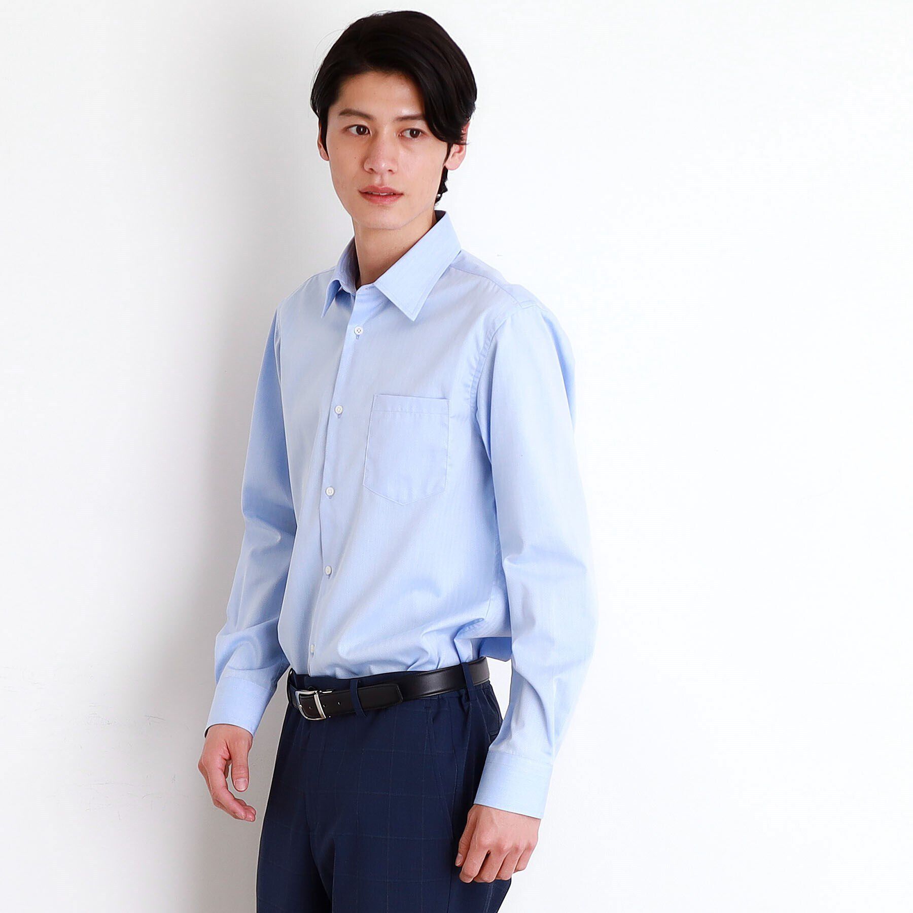 THE SHOP TK「ドレスへリンボンシャツ」|シャツ・ブラウス|