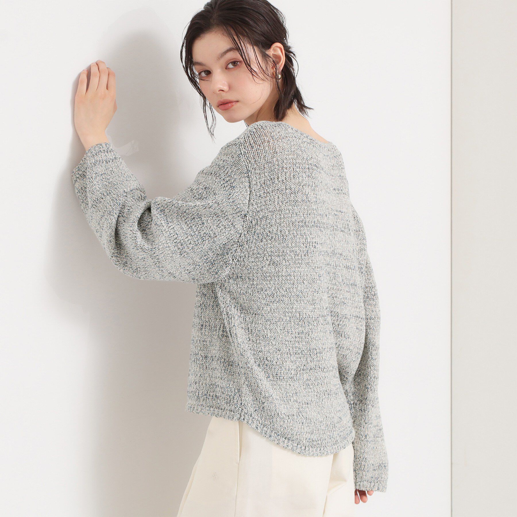 THE SHOP TK「MIXカラーで軽やかに テープヤーンニット」|ニット・セーター|