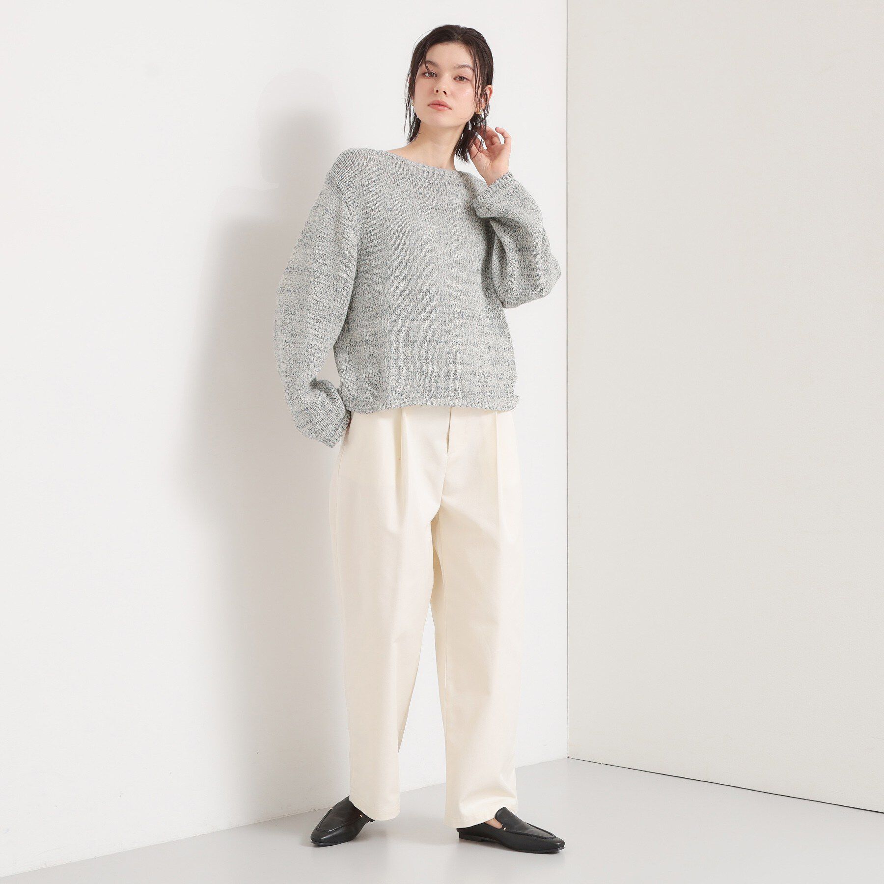 THE SHOP TK「MIXカラーで軽やかに テープヤーンニット」|ニット・セーター|