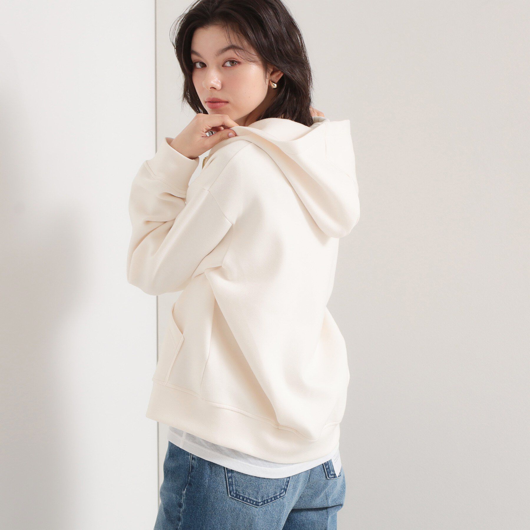 THE SHOP TK「ダンボールジップパーカ」|カーディガン|