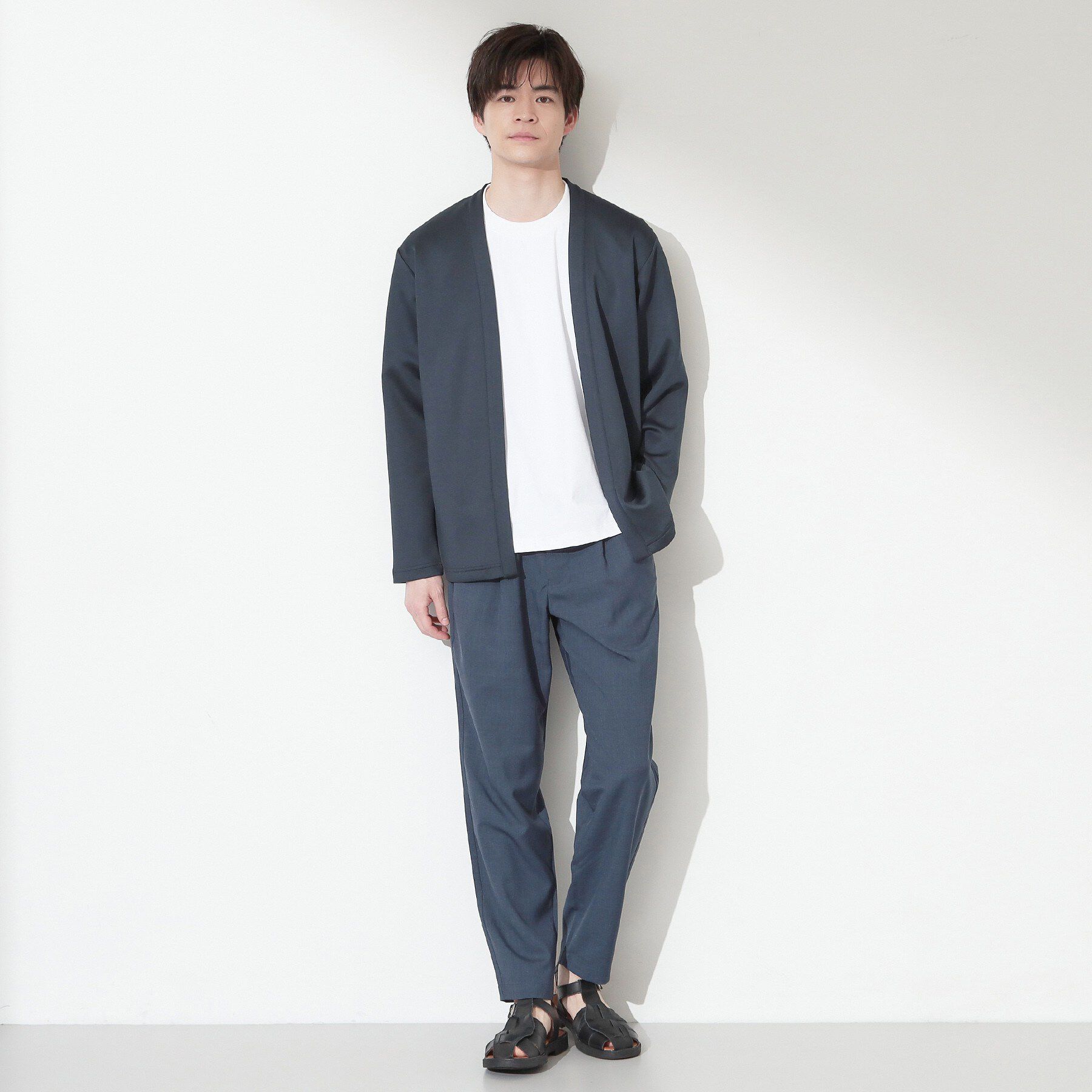 THE SHOP TK「スエードタッチカーディガン 洗濯機OK」|カーディガン|