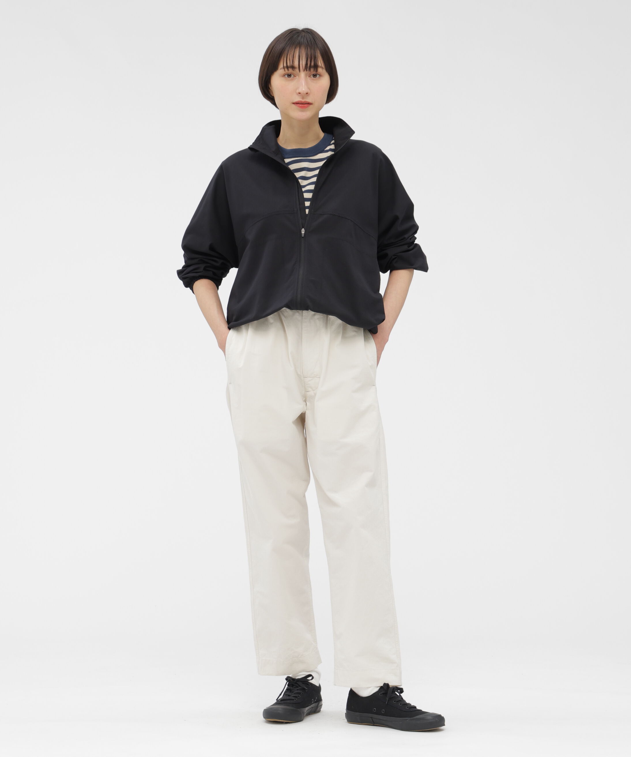 MHL.「COTTON LINEN STRIPE JERSEY TOP」|Tシャツ・カットソー|