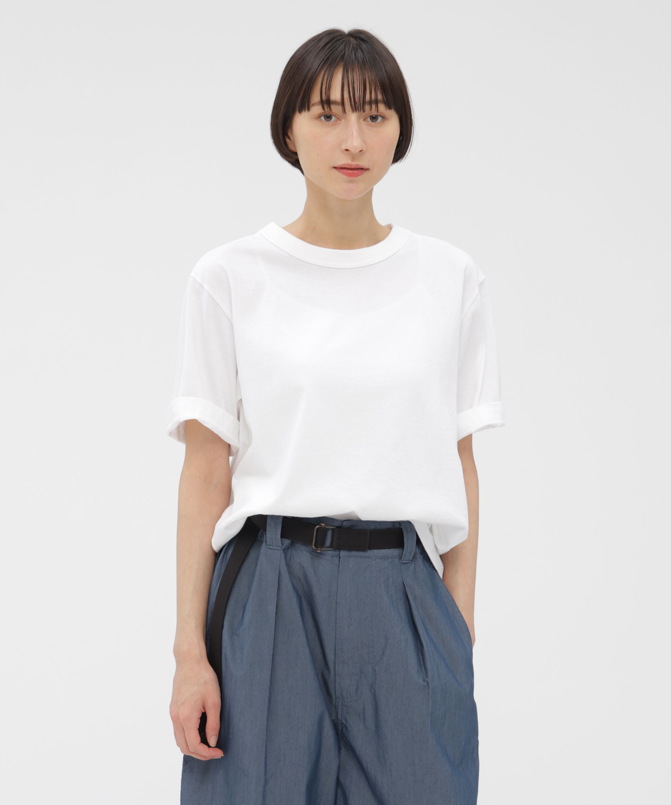 MHL.「RAW SLUB COTTON JERSEY TOP」|Tシャツ・カットソー|WHITE