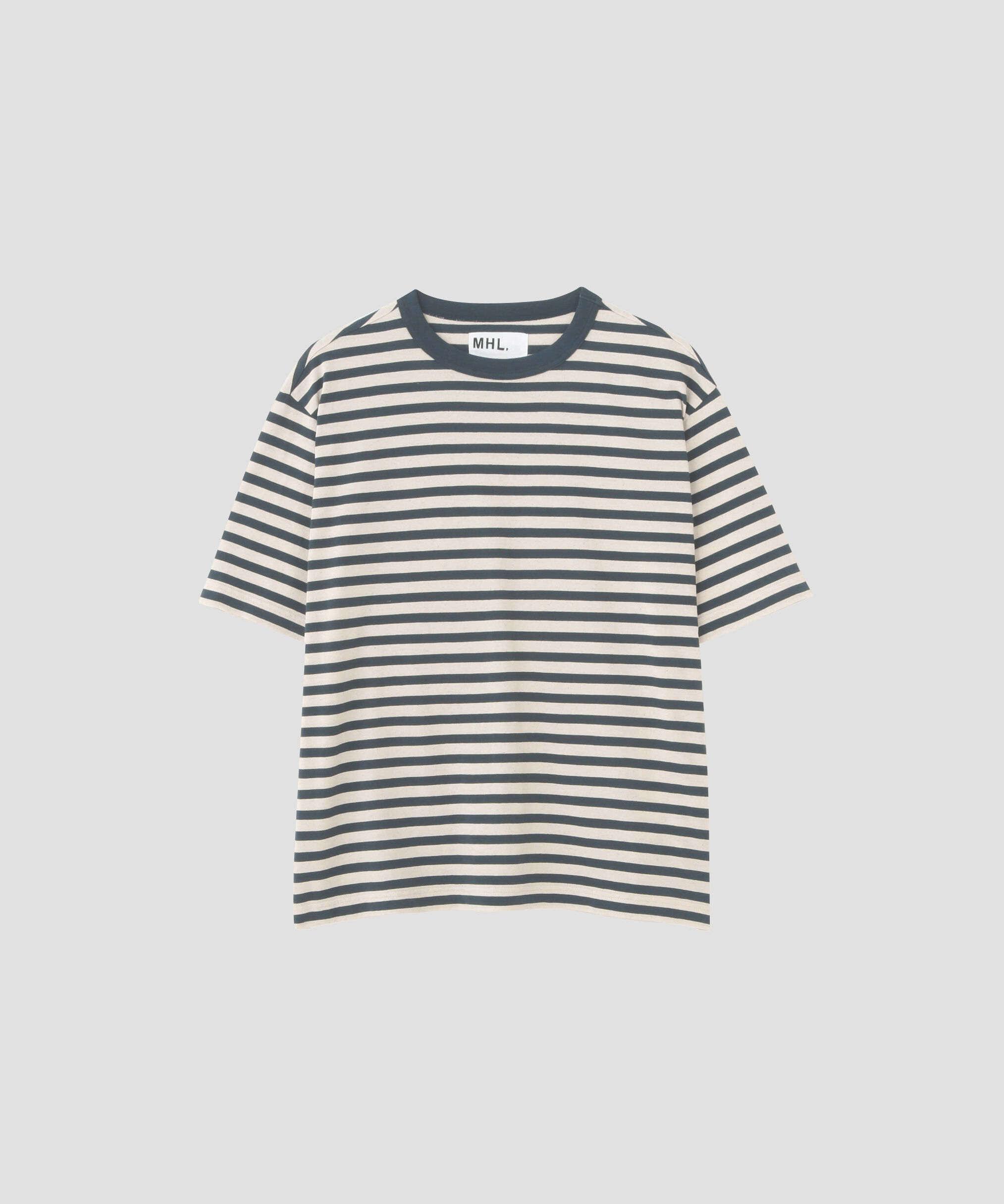 MHL.「COTTON LINEN STRIPE JERSEY TOP」|Tシャツ・カットソー|