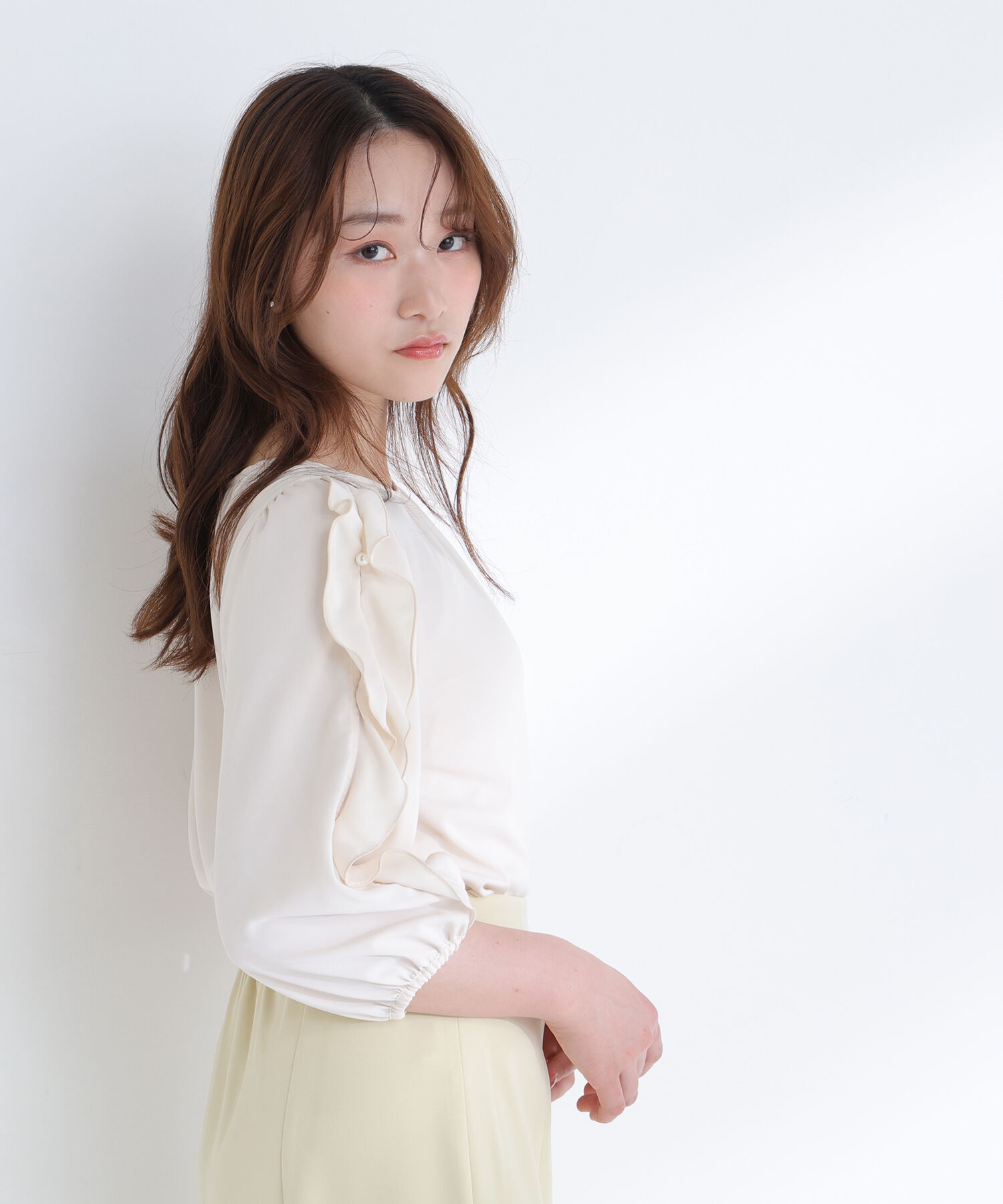  「パールスリットスリーブブラウス」|シャツ・ブラウス|