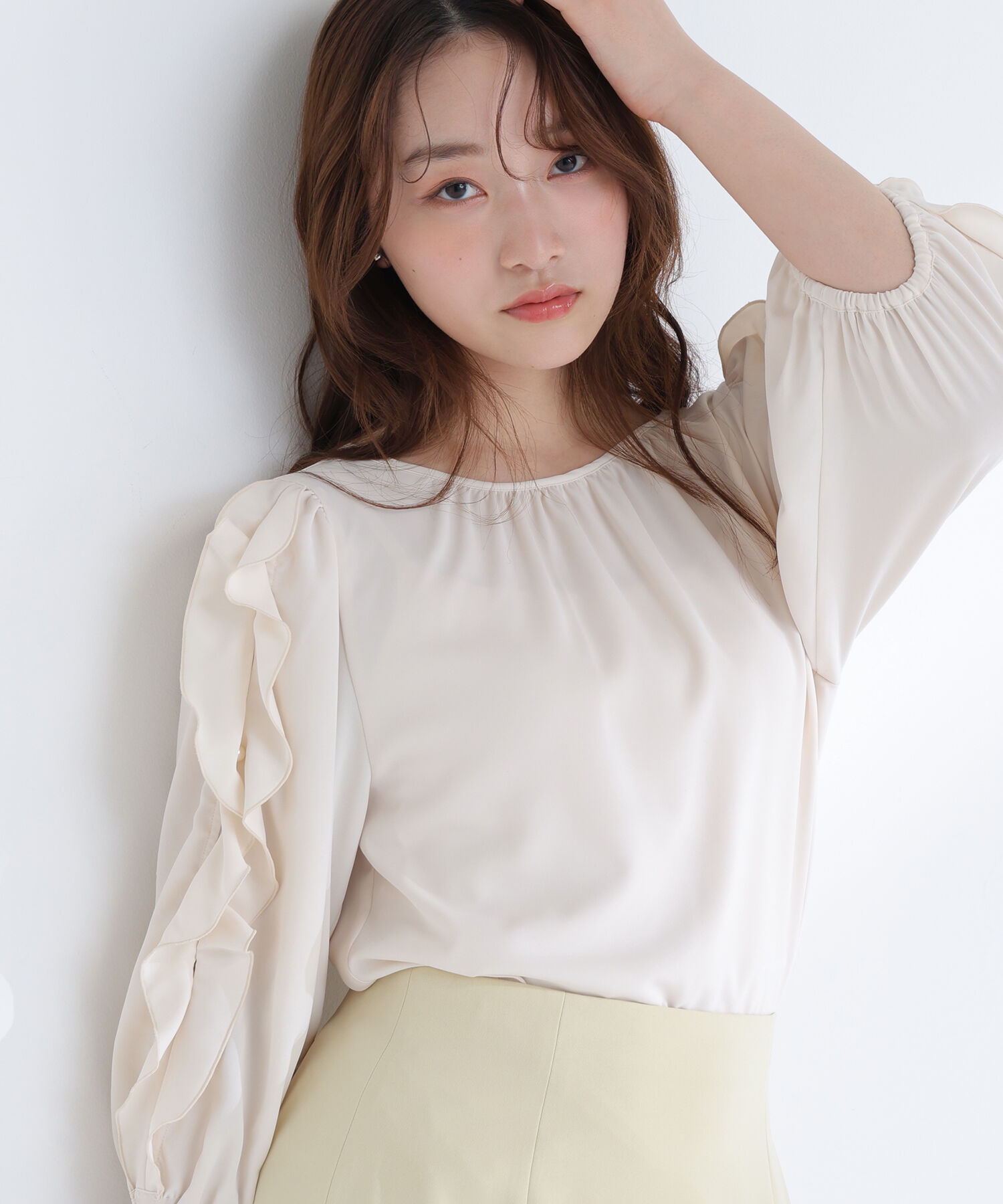  「パールスリットスリーブブラウス」|シャツ・ブラウス|