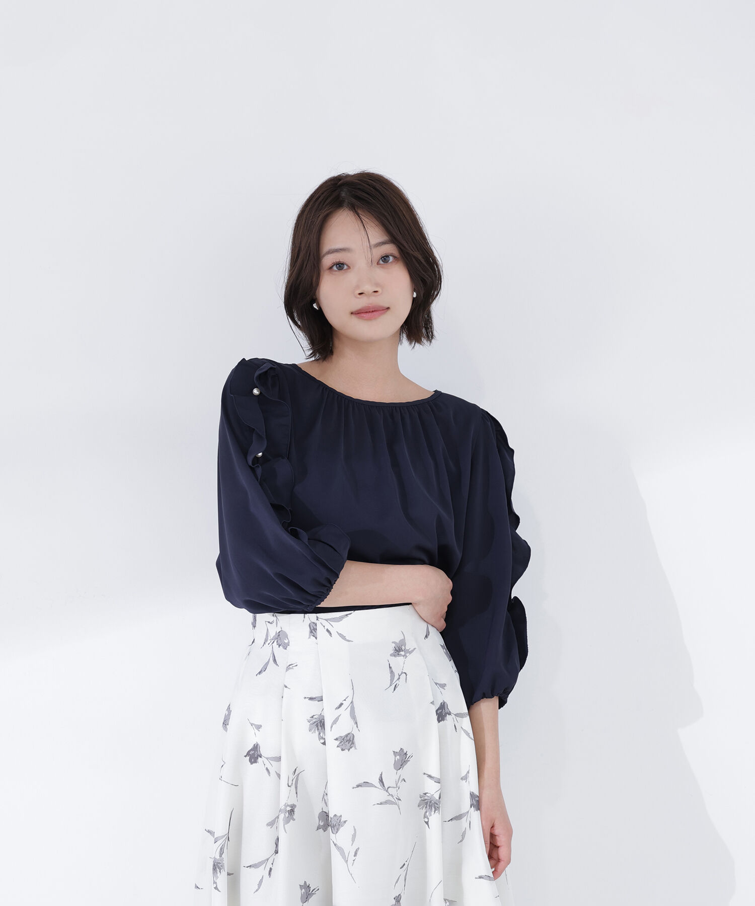  「パールスリットスリーブブラウス」|シャツ・ブラウス|