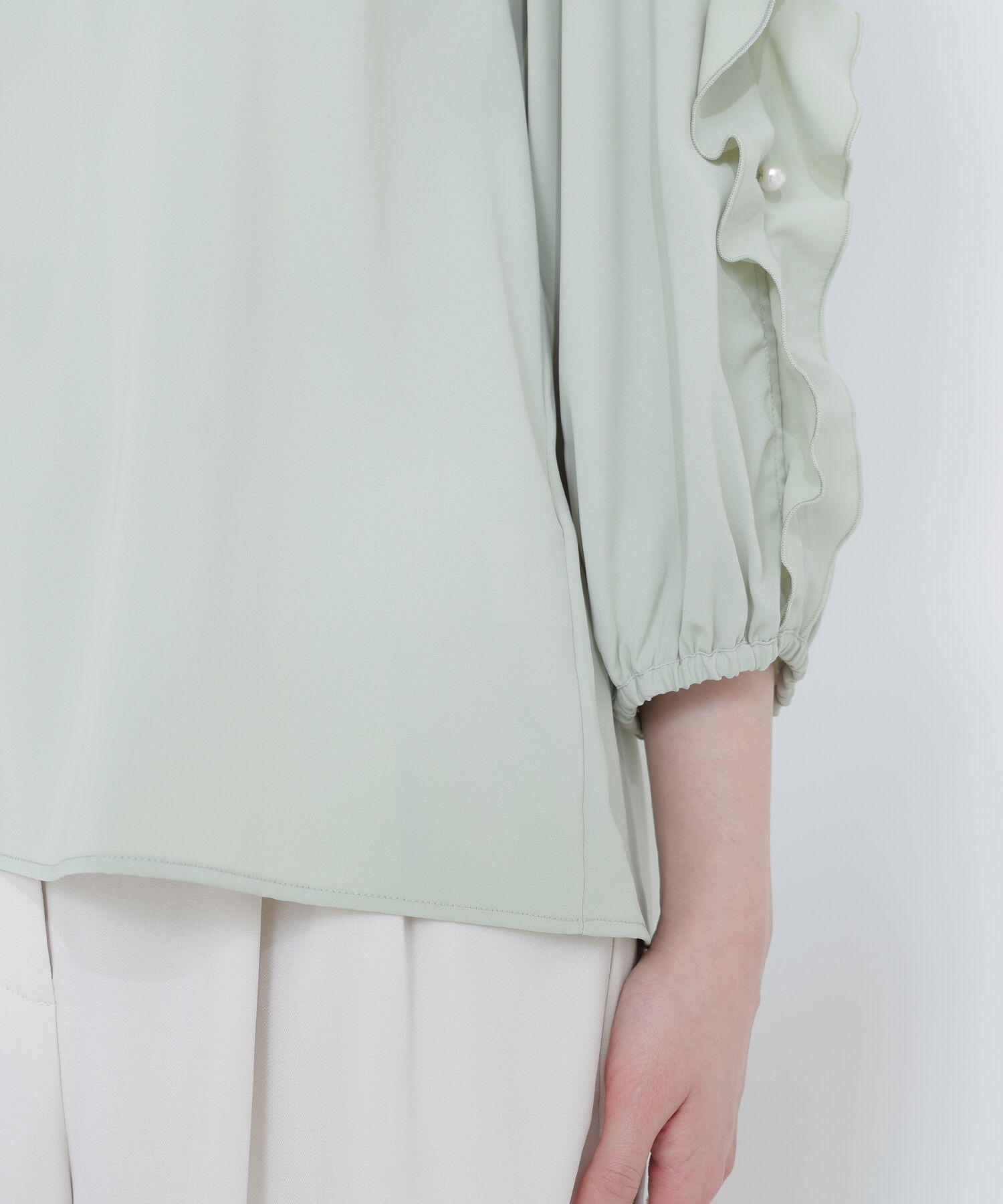  「パールスリットスリーブブラウス」|シャツ・ブラウス|