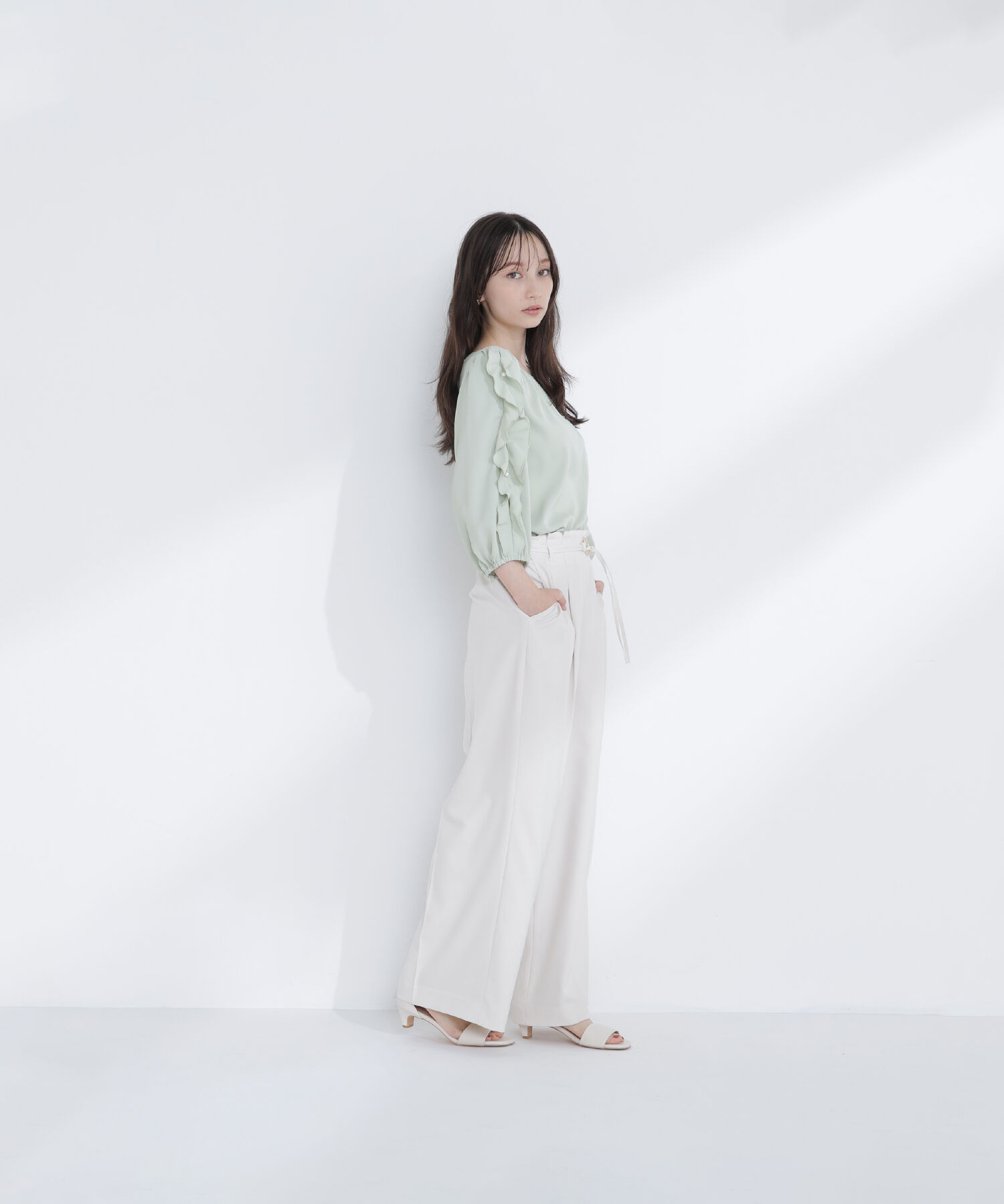  「パールスリットスリーブブラウス」|シャツ・ブラウス|