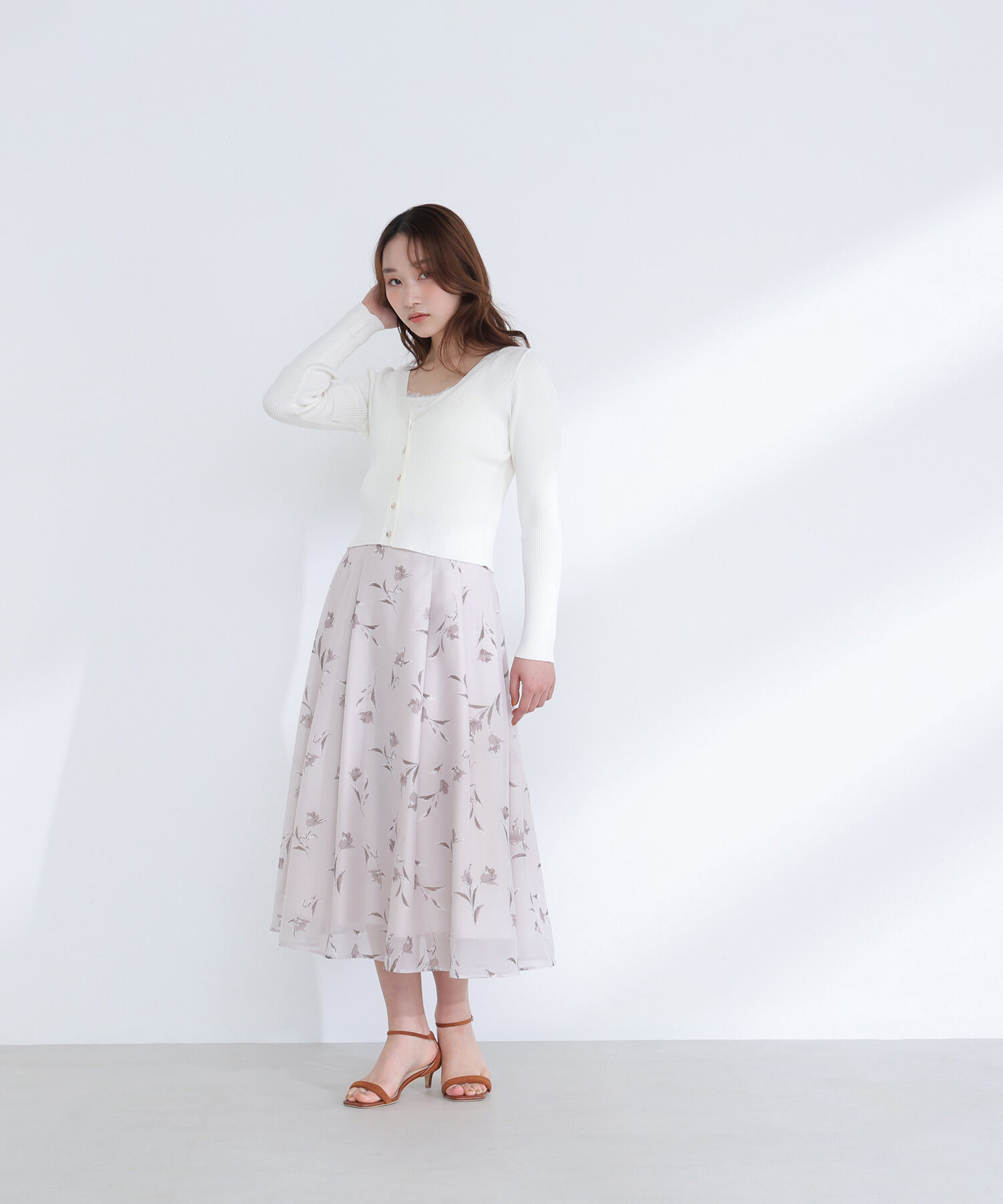  「フラワープリントフレアスカート」|スカート|