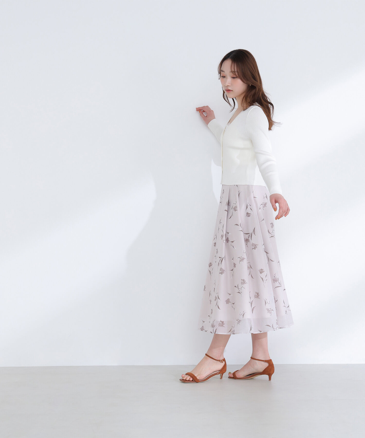 「フラワープリントフレアスカート」|スカート|