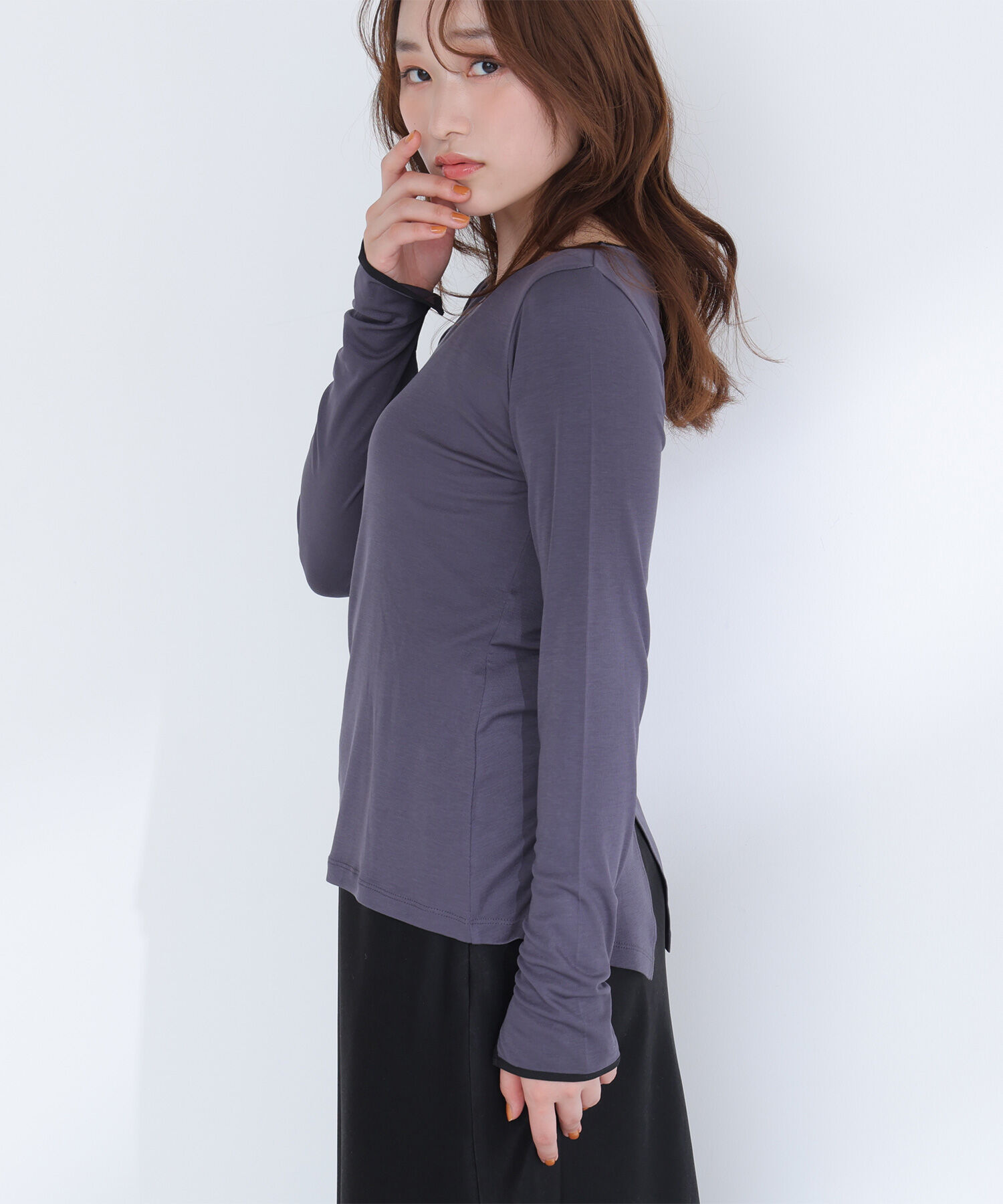  「バイカラーバックシャンカットソー」|Tシャツ・カットソー|