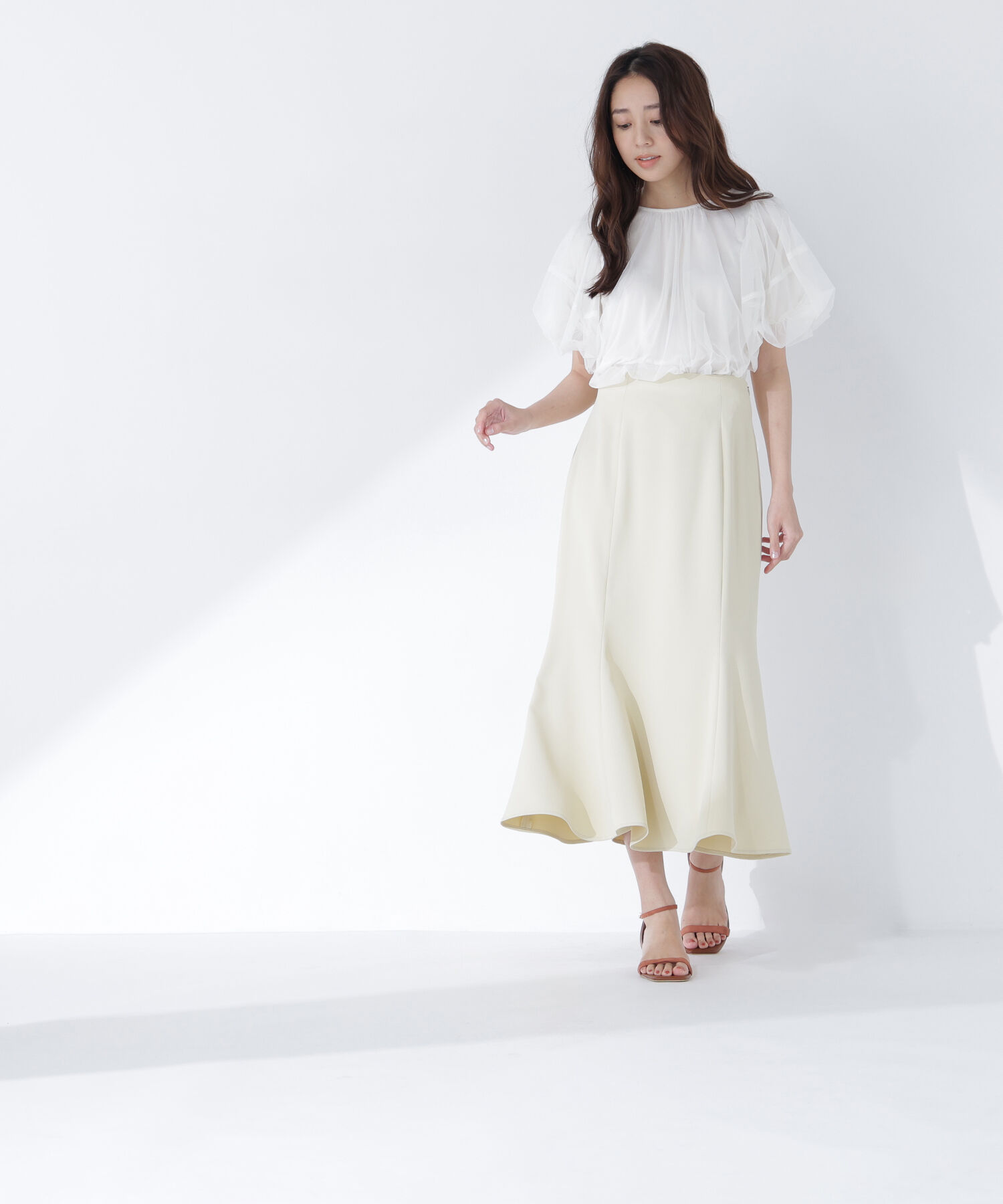  「チュールレイヤードトップス」|Tシャツ・カットソー|